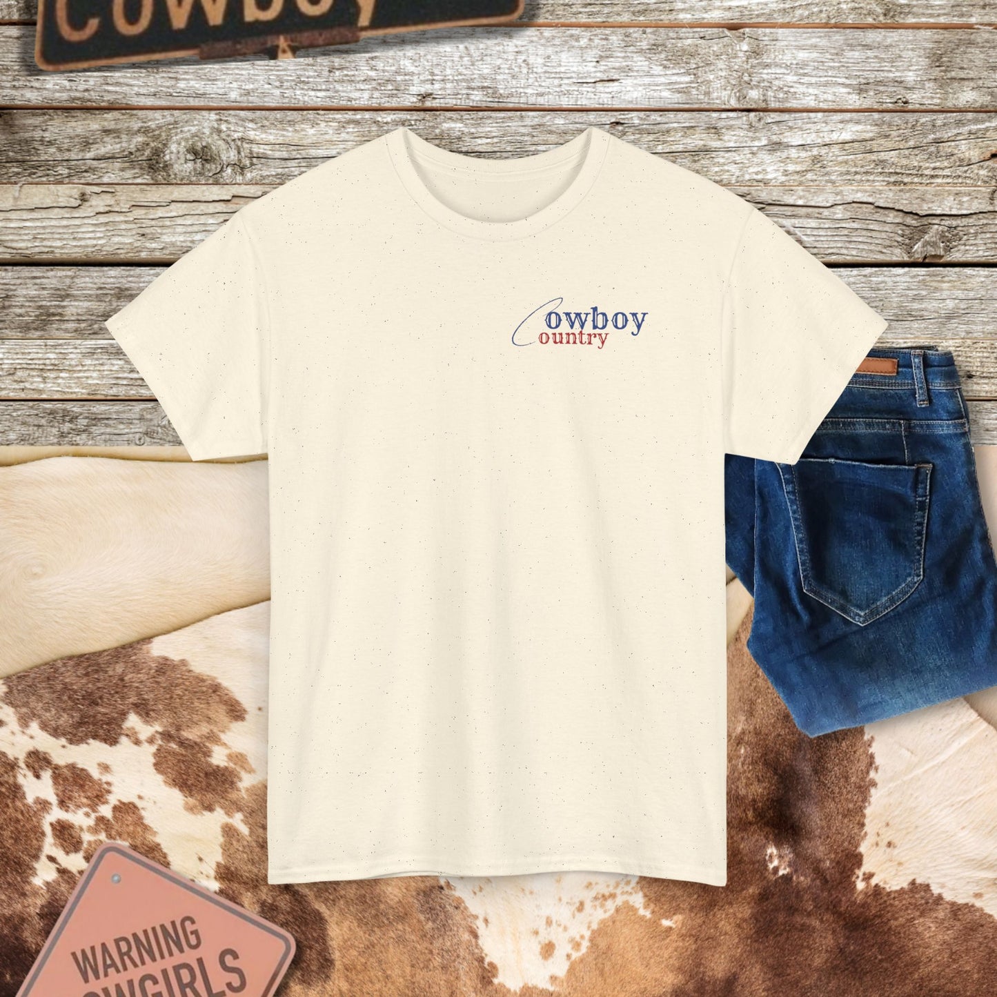 Vintage Cowboy Country Flag T-Shirt