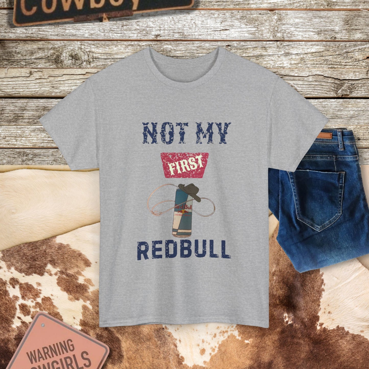 Western Redbull Roping Tee