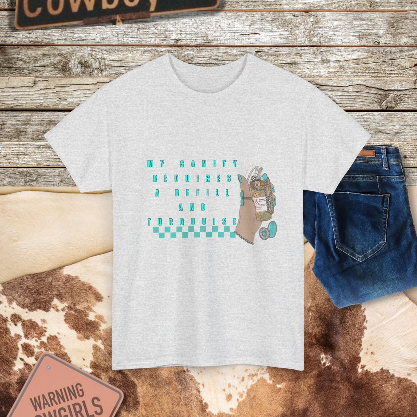 Turquoise Happy Pills Tee
