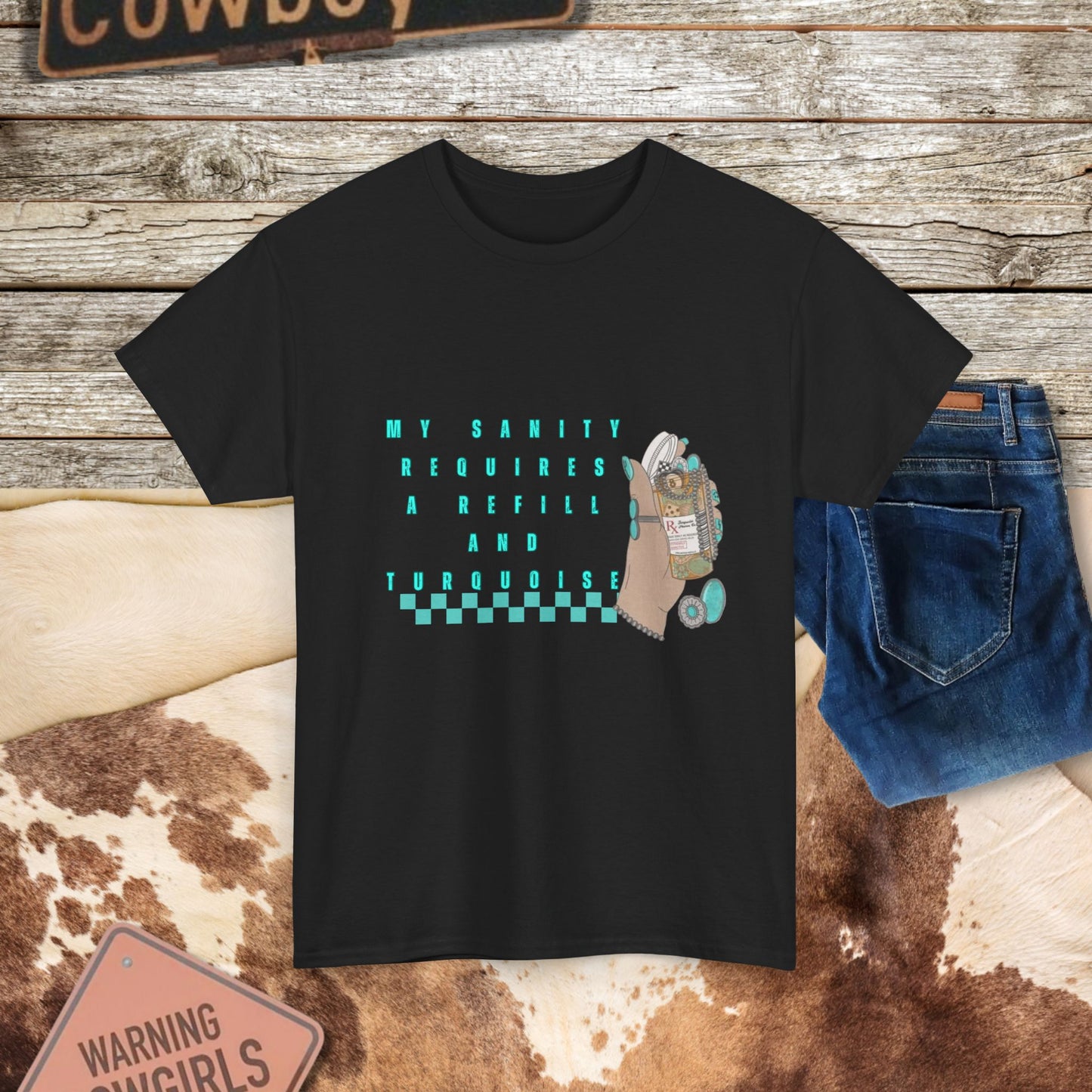 Turquoise Happy Pills Tee