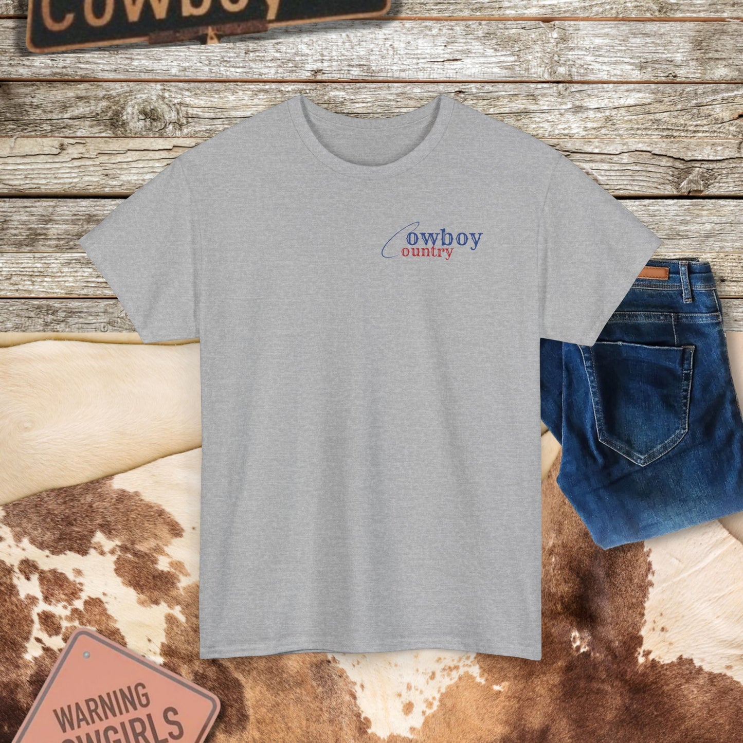 Vintage Cowboy Country Flag T-Shirt