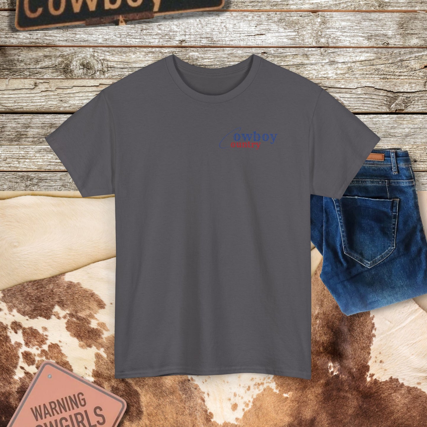 Vintage Cowboy Country Flag T-Shirt