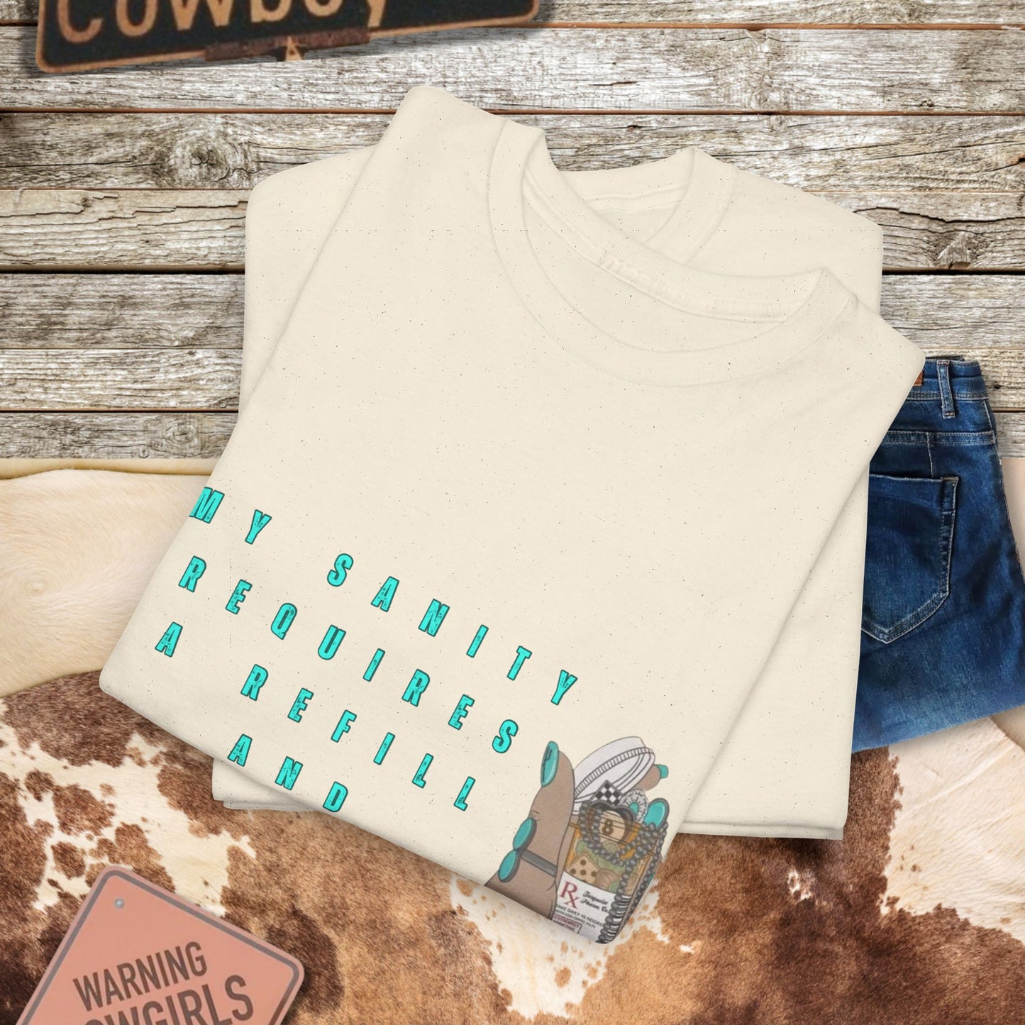 Turquoise Happy Pills Tee