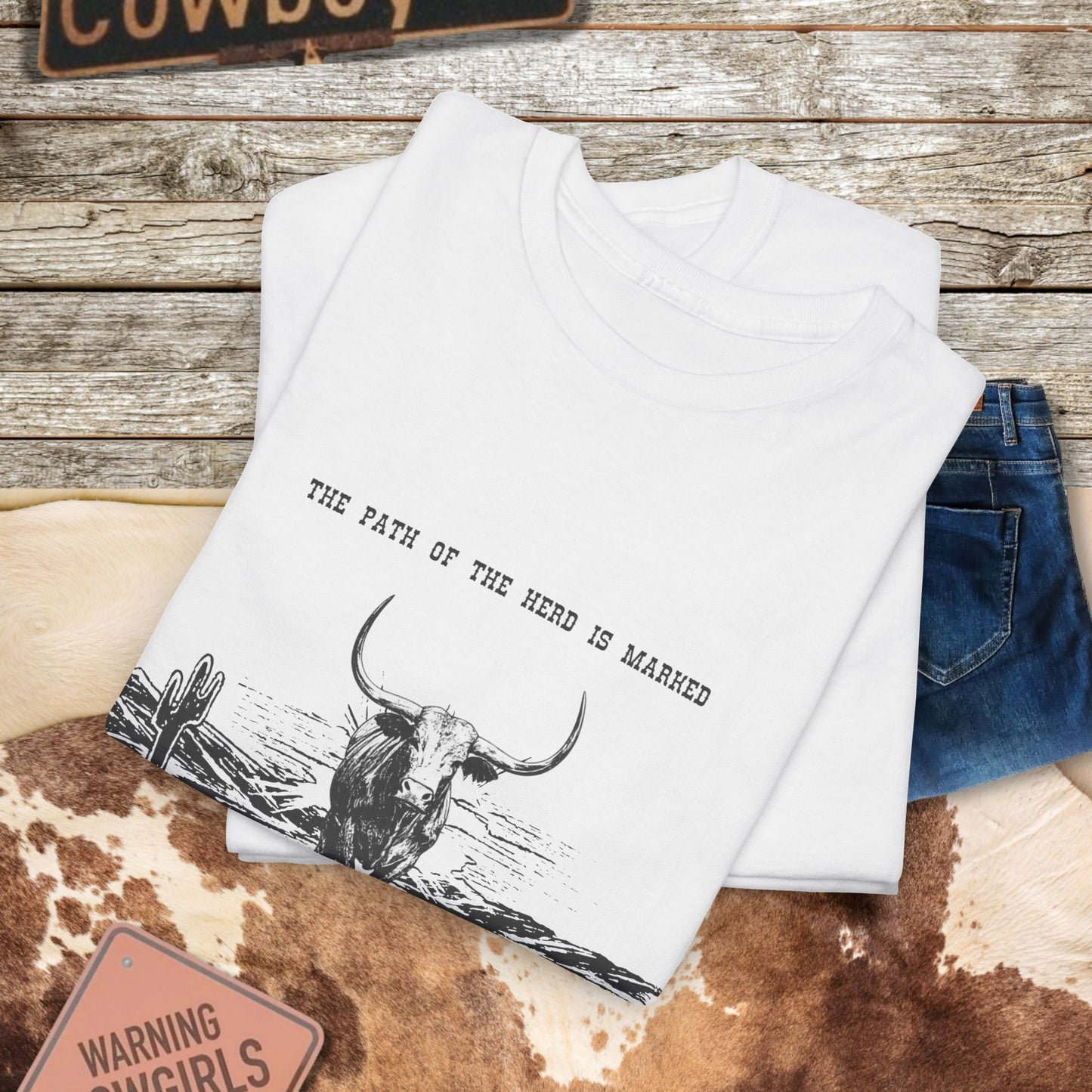 Western Longhorn Cattle Tee