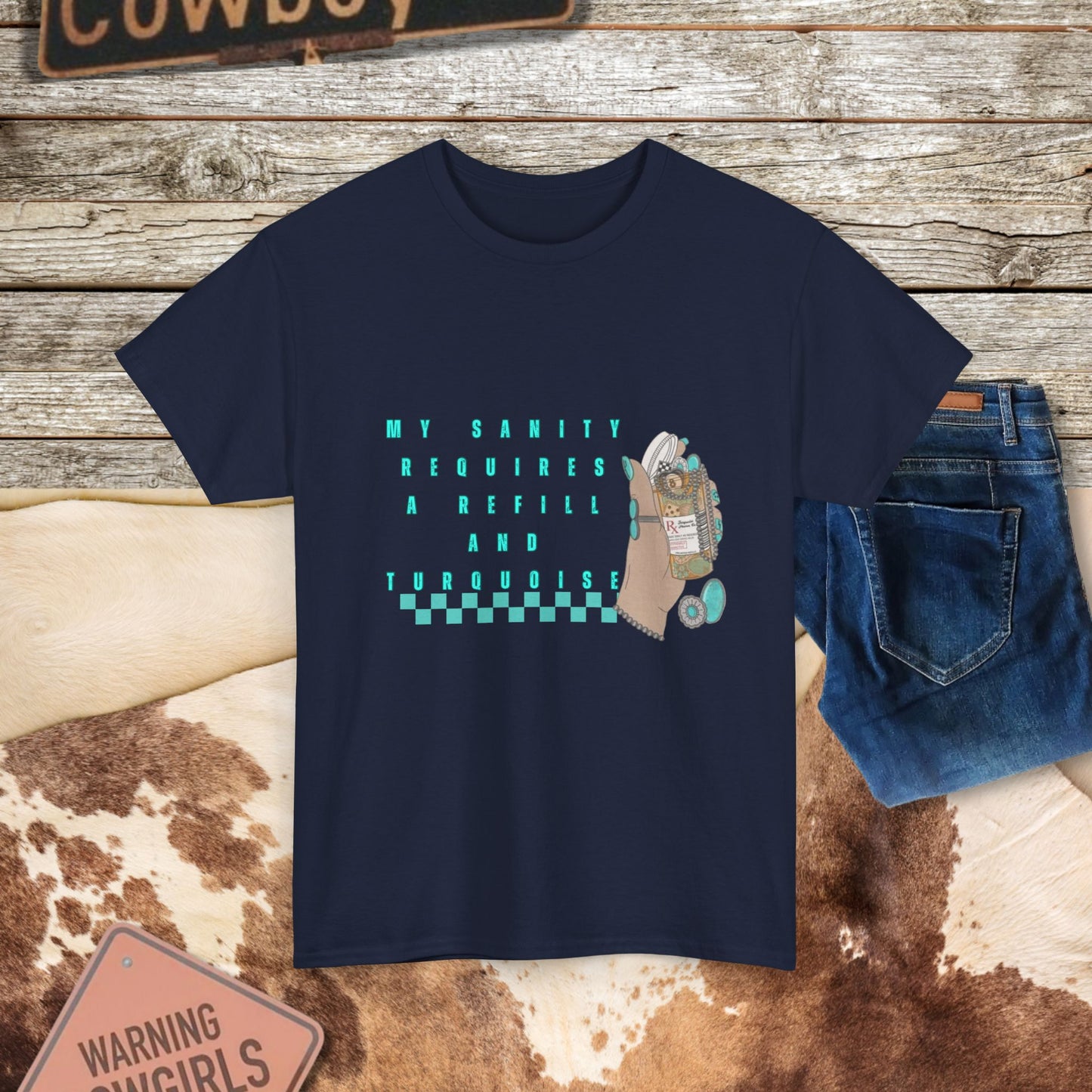 Turquoise Happy Pills Tee