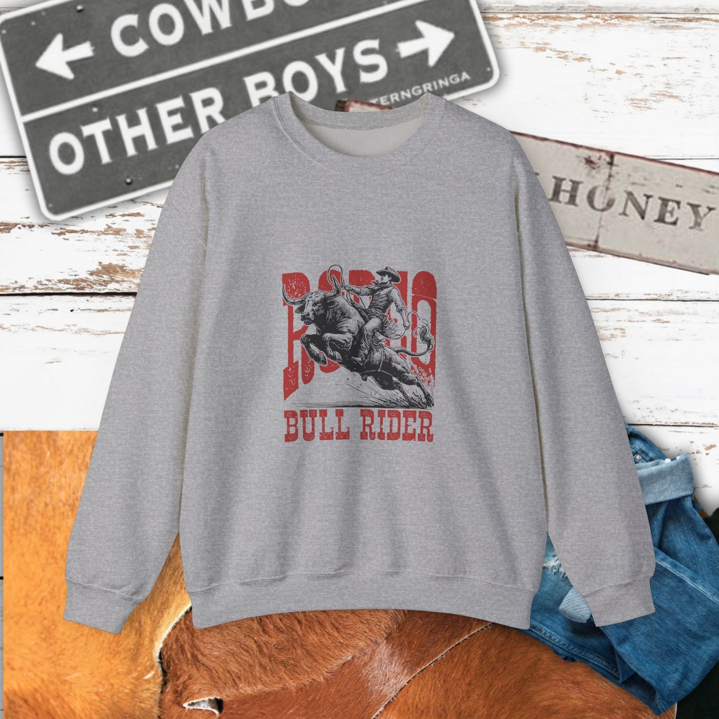 Bull Rider Vintage Crewneck