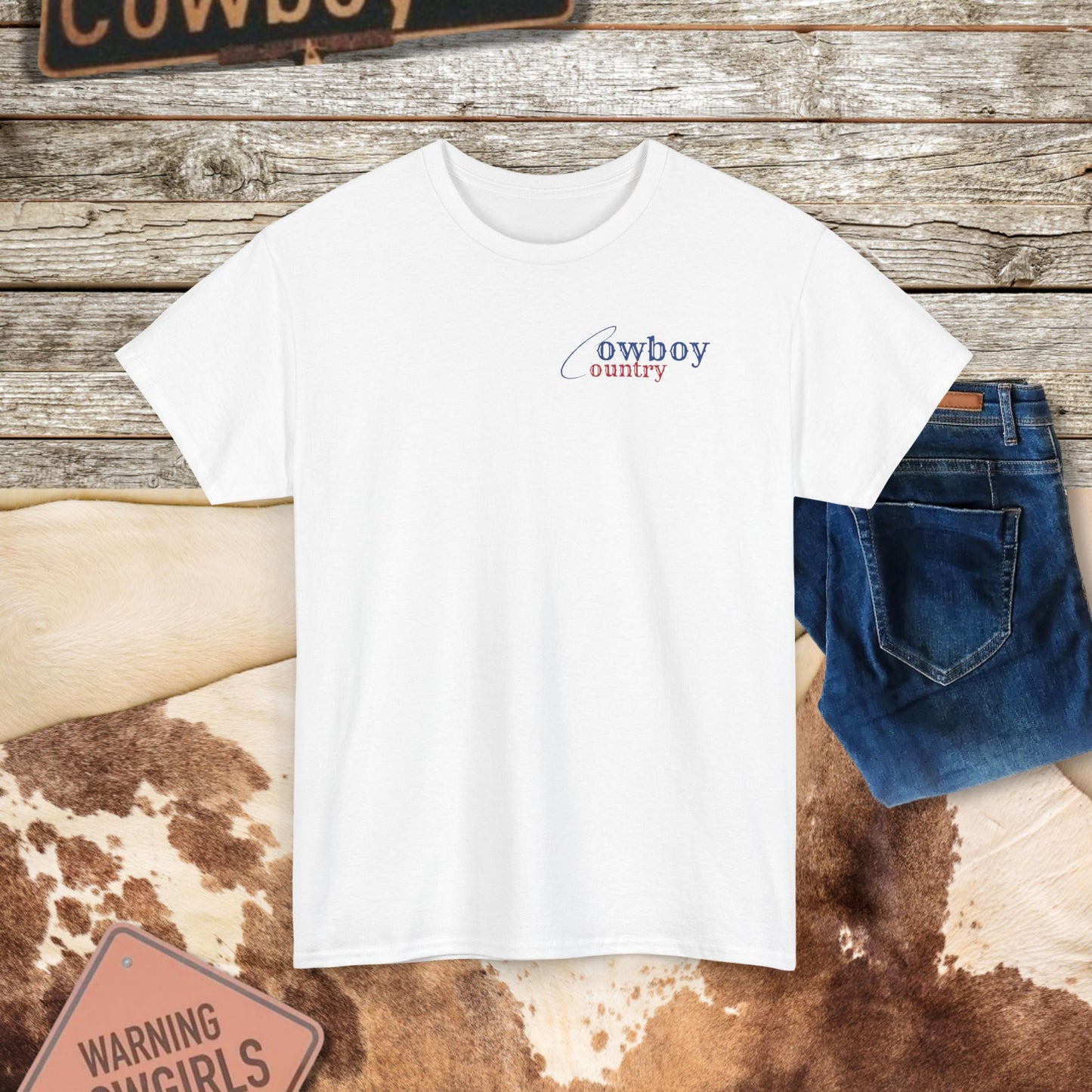 Vintage Cowboy Country Flag T-Shirt