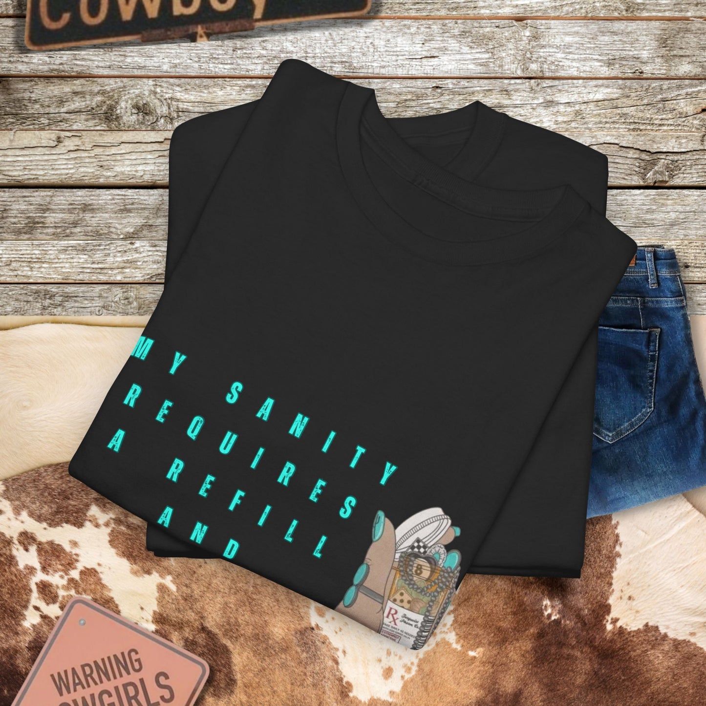 Turquoise Happy Pills Tee