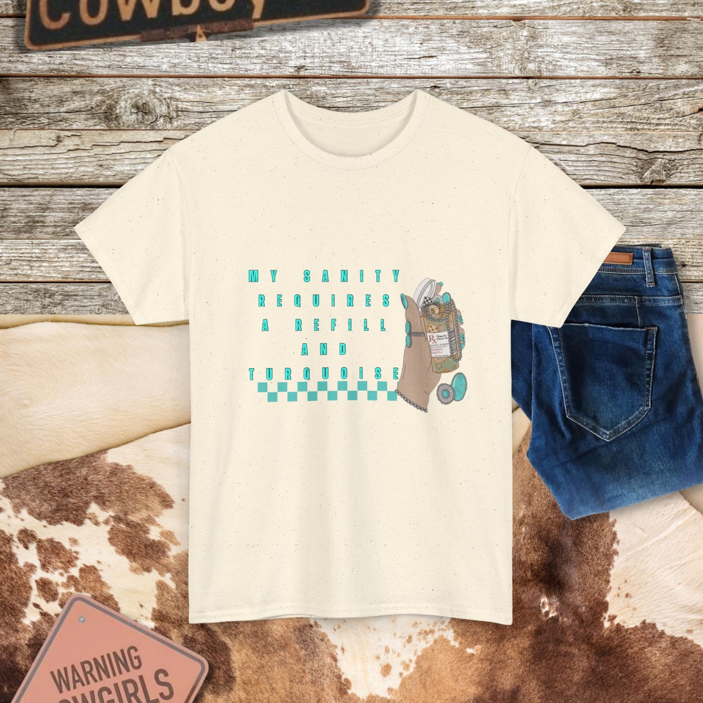 Turquoise Happy Pills Tee