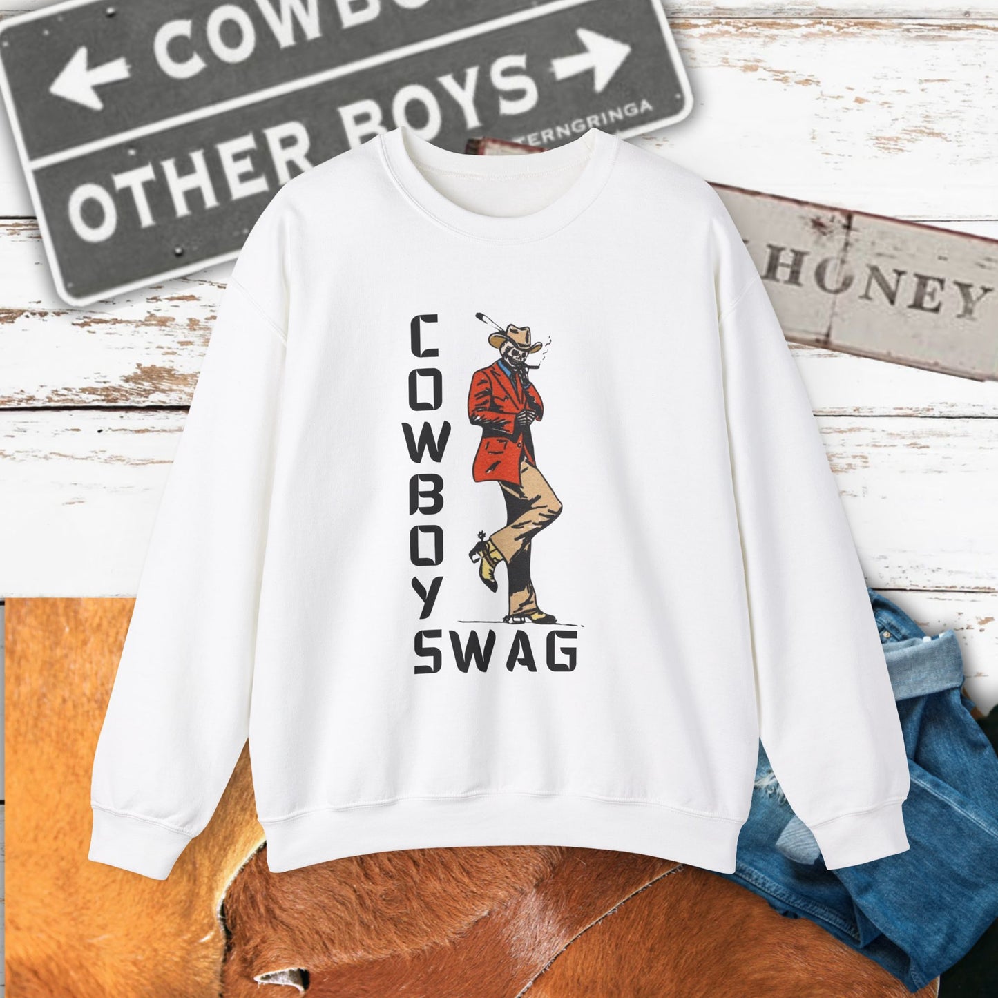 Cowboy Swag Crewneck| Cozy Western Apparel