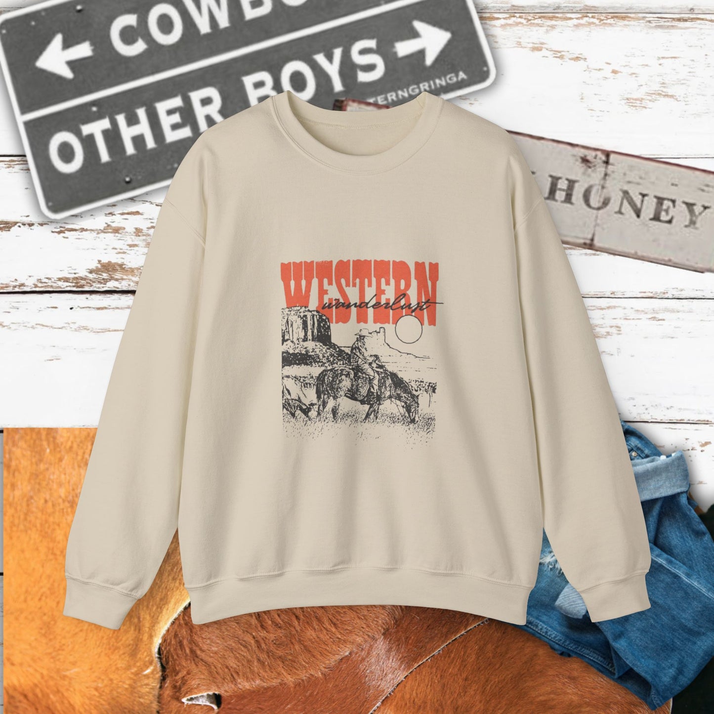 Vintage Western Wanderlust Crewneck