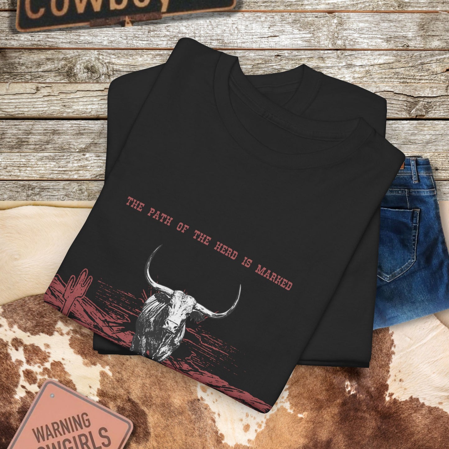 Western Longhorn Cattle Tee