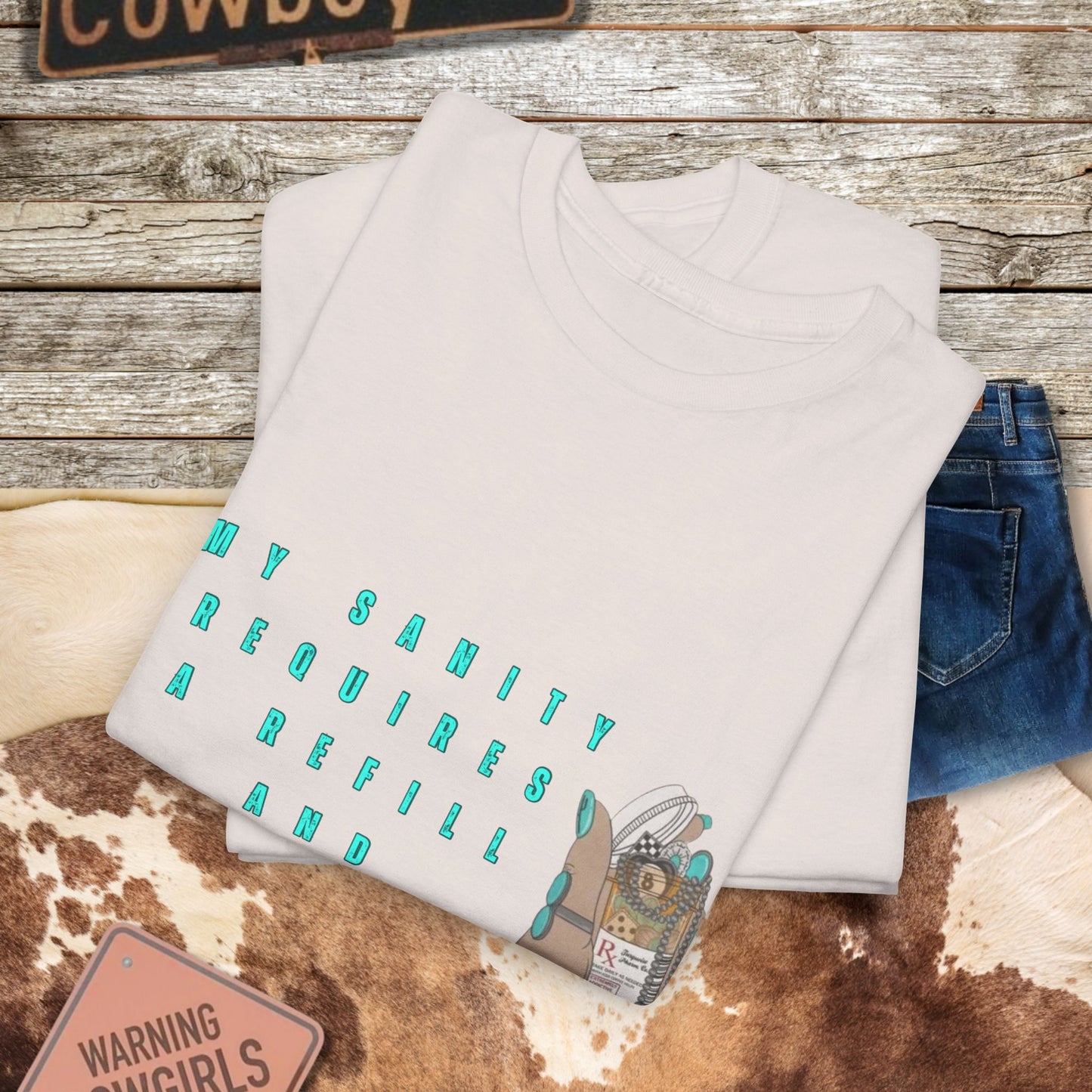 Turquoise Happy Pills Tee