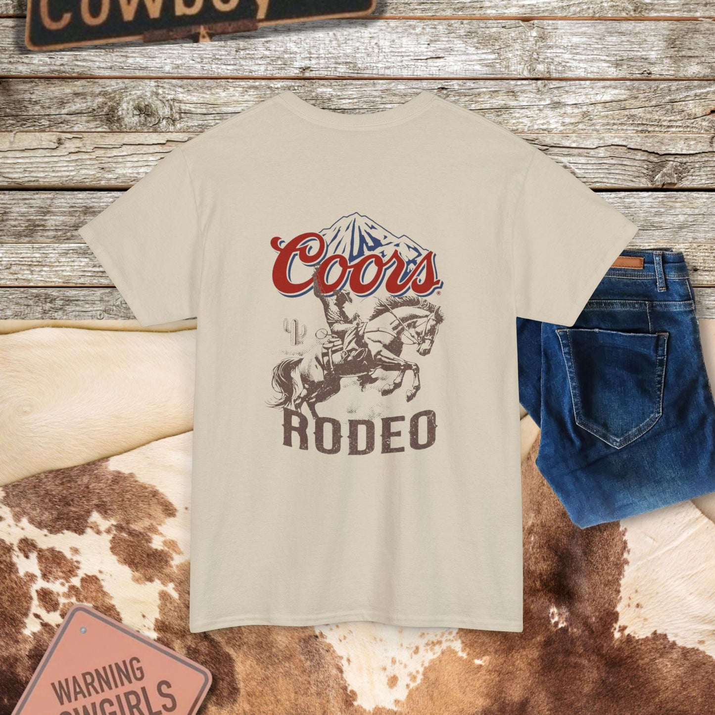 Vintage Rodeo Coors Tee - Western Style Graphic Shirt