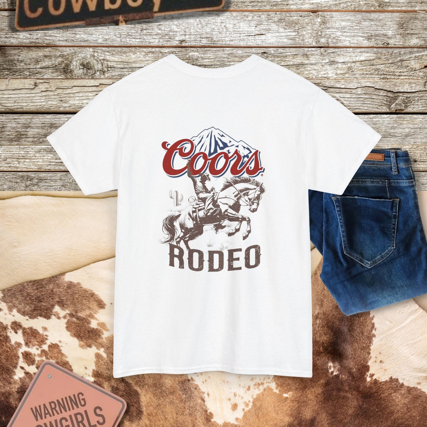 Vintage Rodeo Coors Tee - Western Style Graphic Shirt