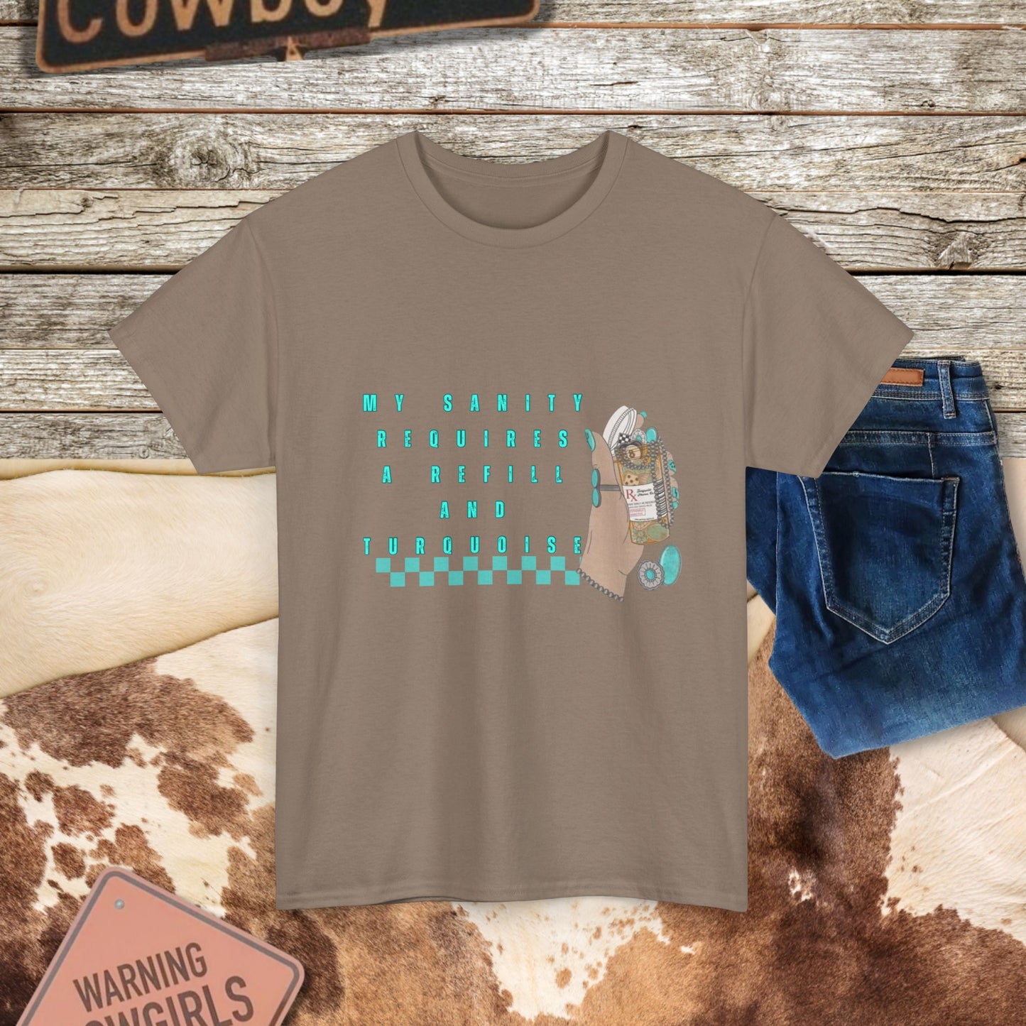 Turquoise Happy Pills Tee