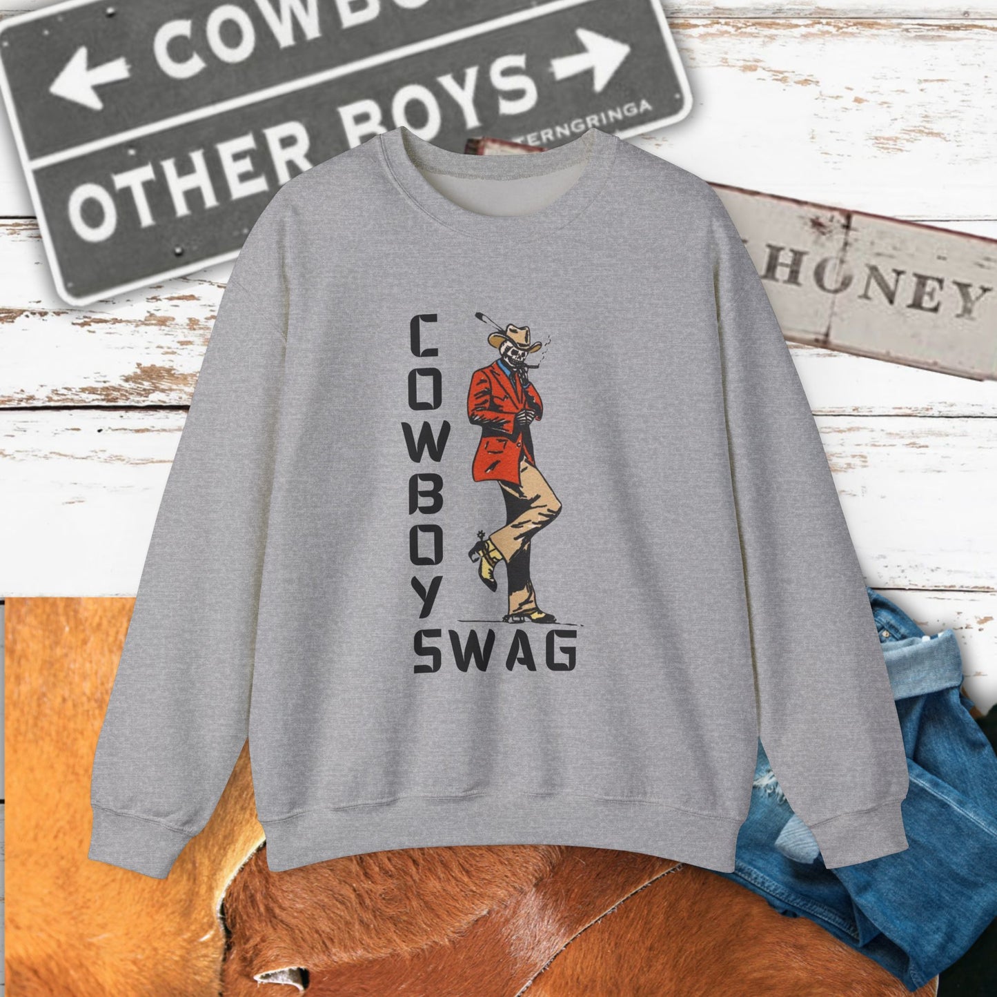 Cowboy Swag Crewneck| Cozy Western Apparel