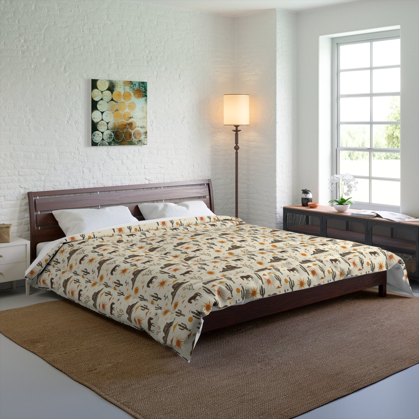 Cozy Botanical Comforter -Patterned Bedding for a Relaxing Atmosphere