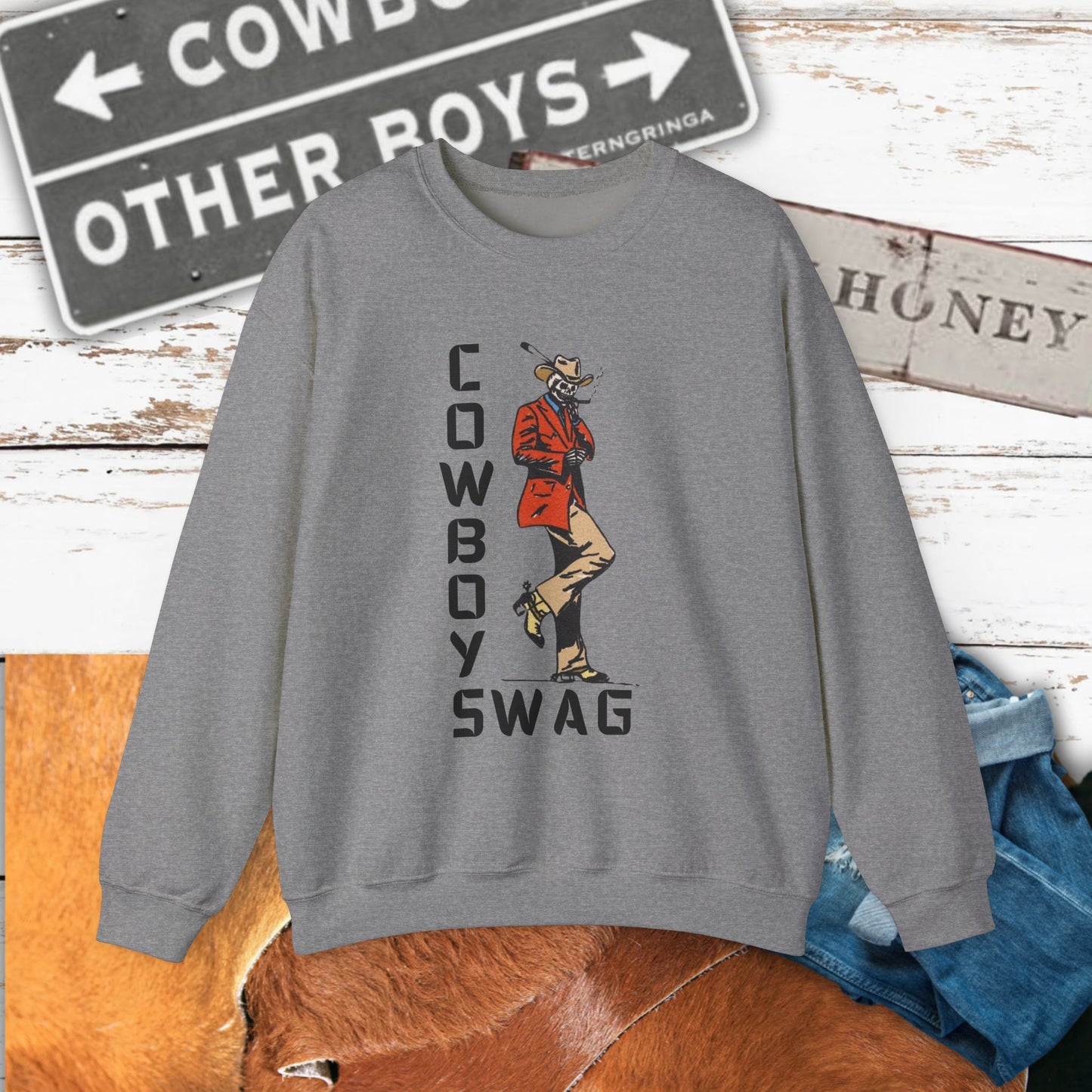 Cowboy Swag Crewneck| Cozy Western Apparel