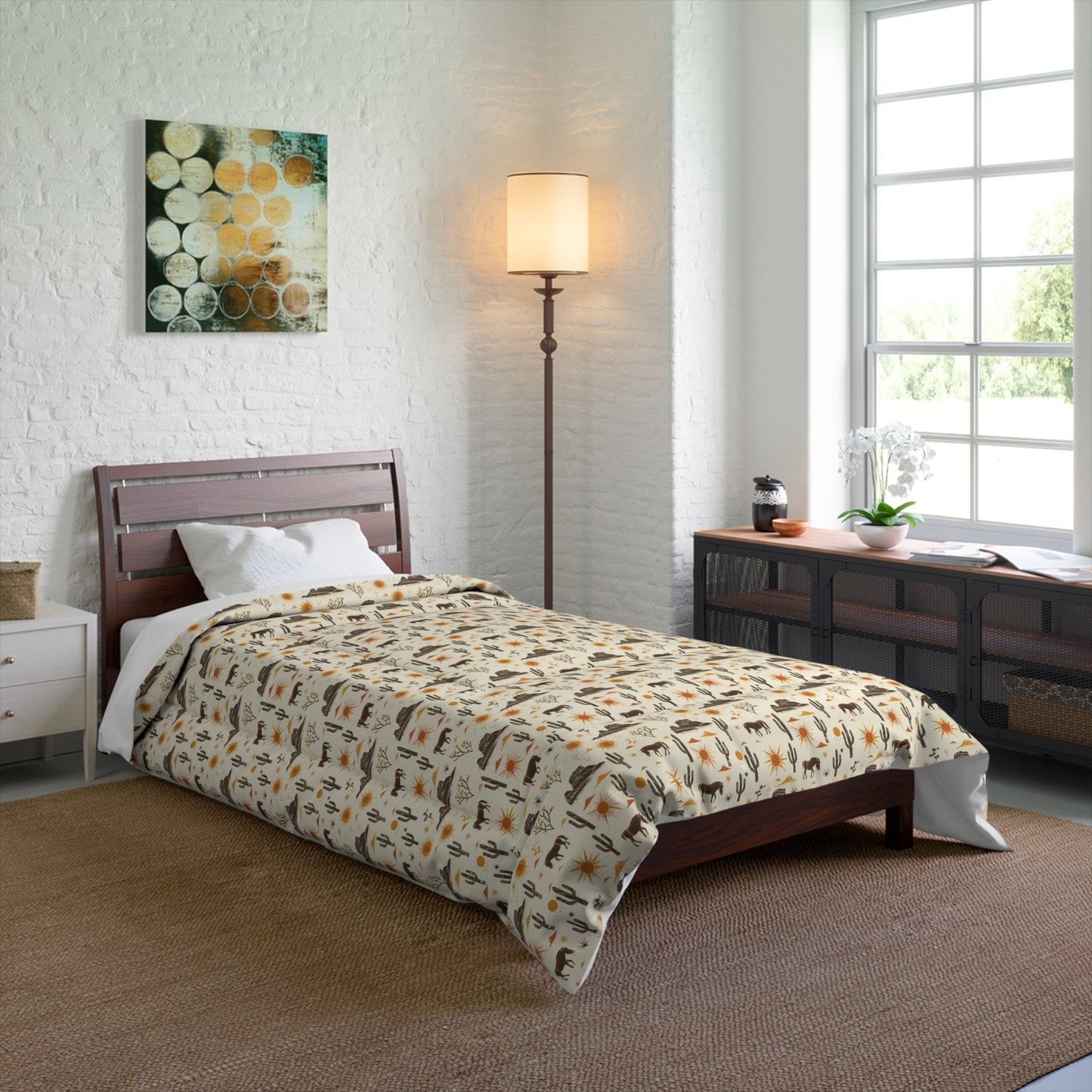 Cozy Botanical Comforter -Patterned Bedding for a Relaxing Atmosphere