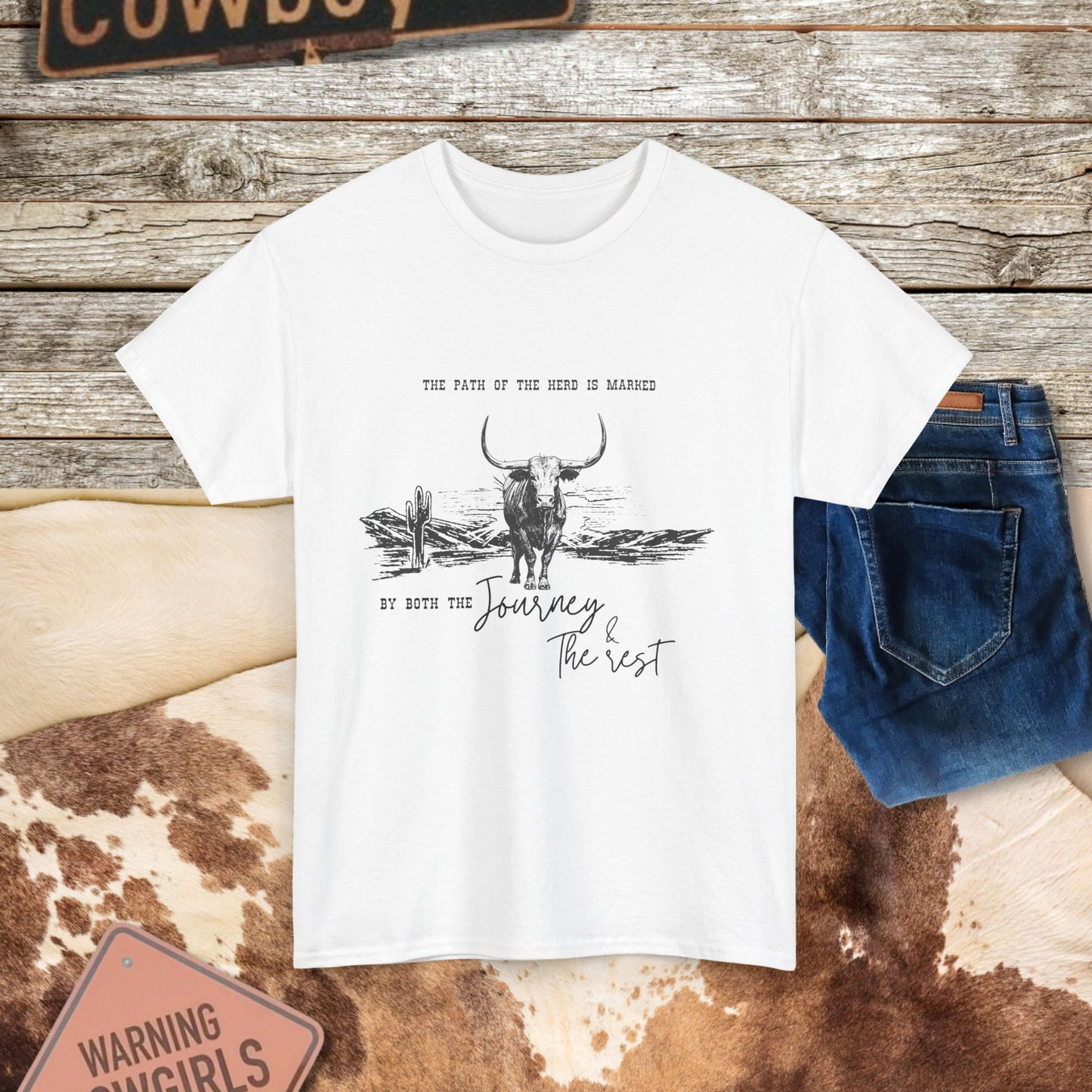 Western Longhorn Cattle Tee