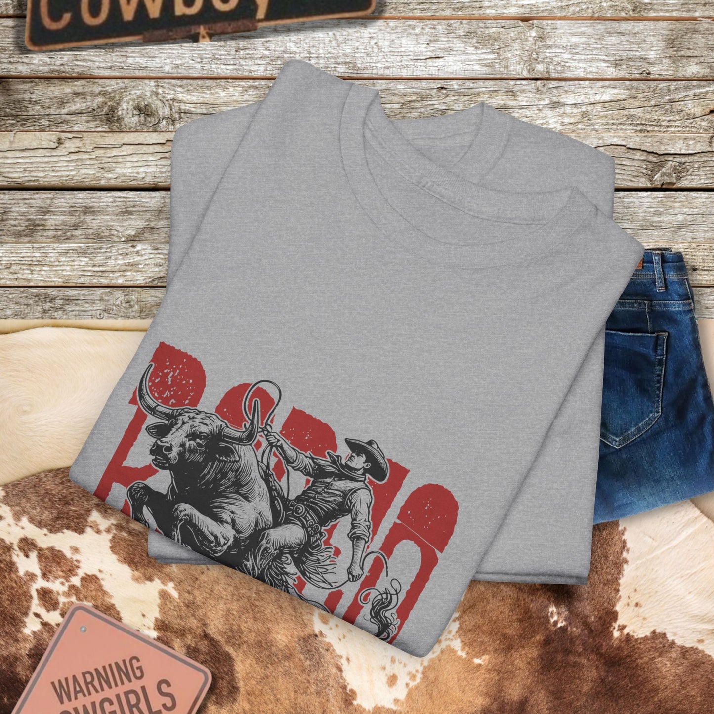 Bull Rider Tee - Western Graphic T-Shirt for Rodeo Lovers