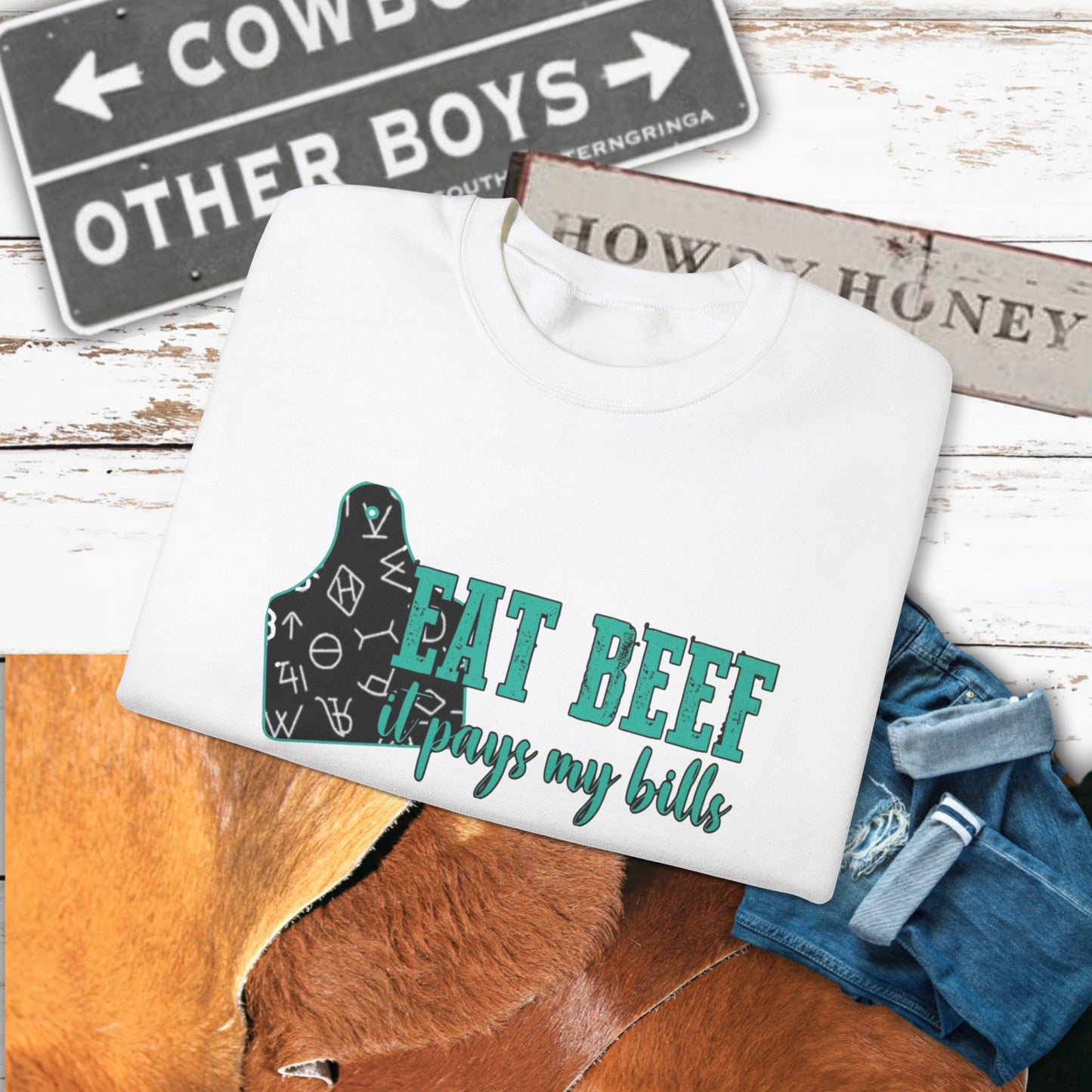 Eat Beef Crewneck