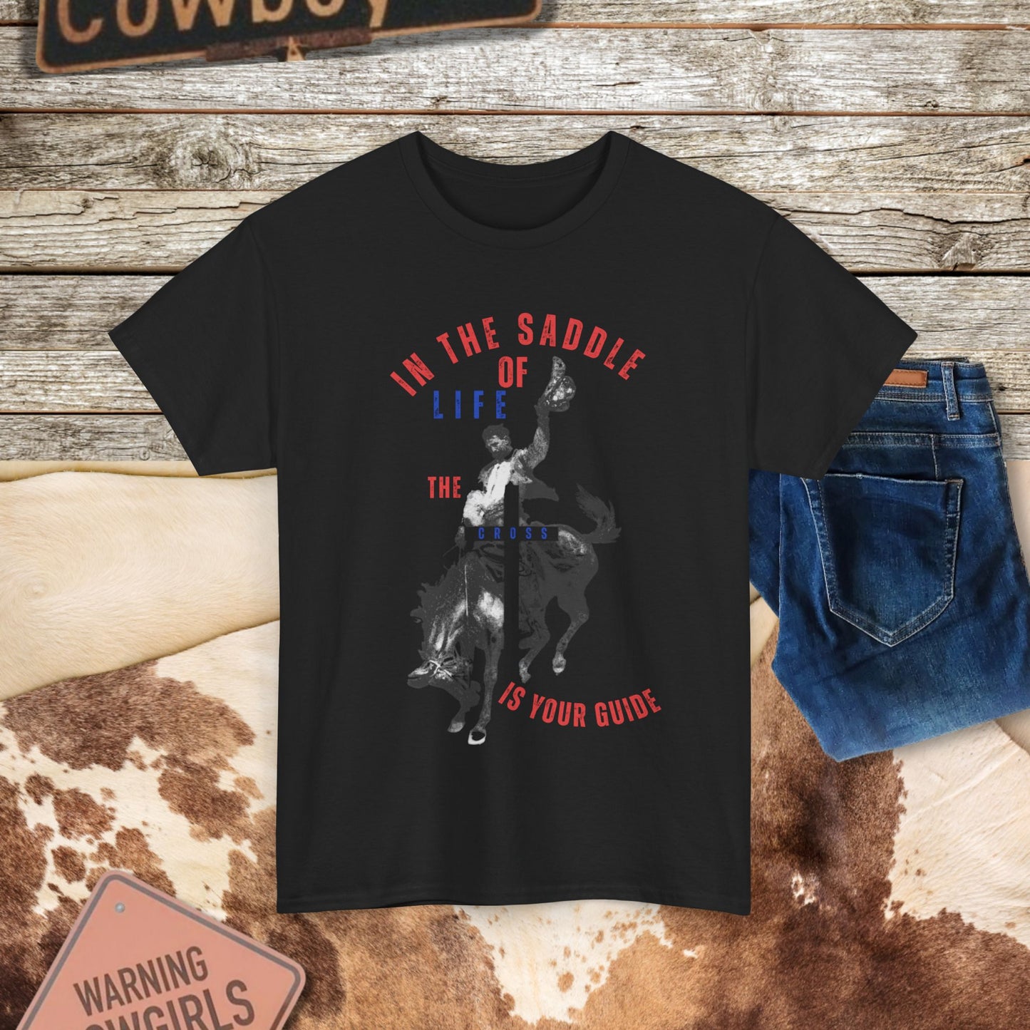 Christian Cross Western Tee Shirt