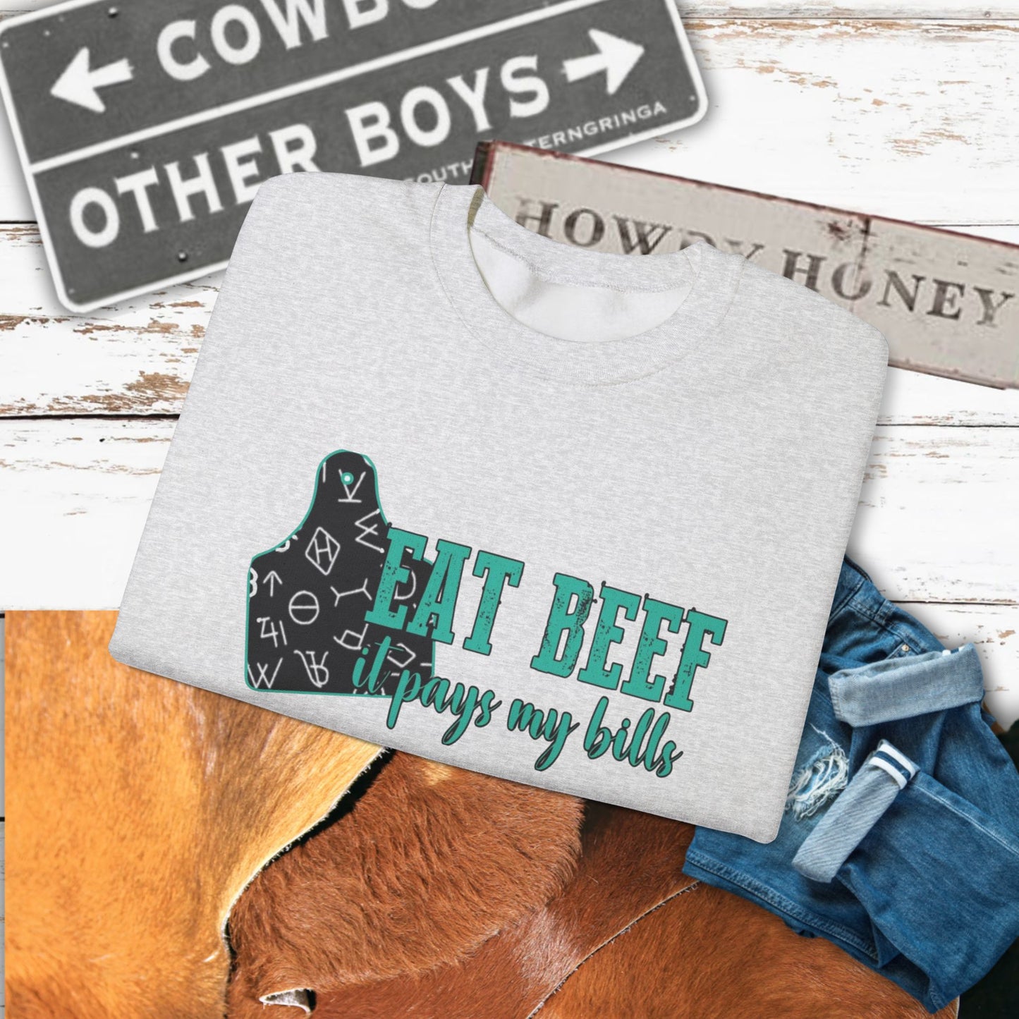 Eat Beef Crewneck