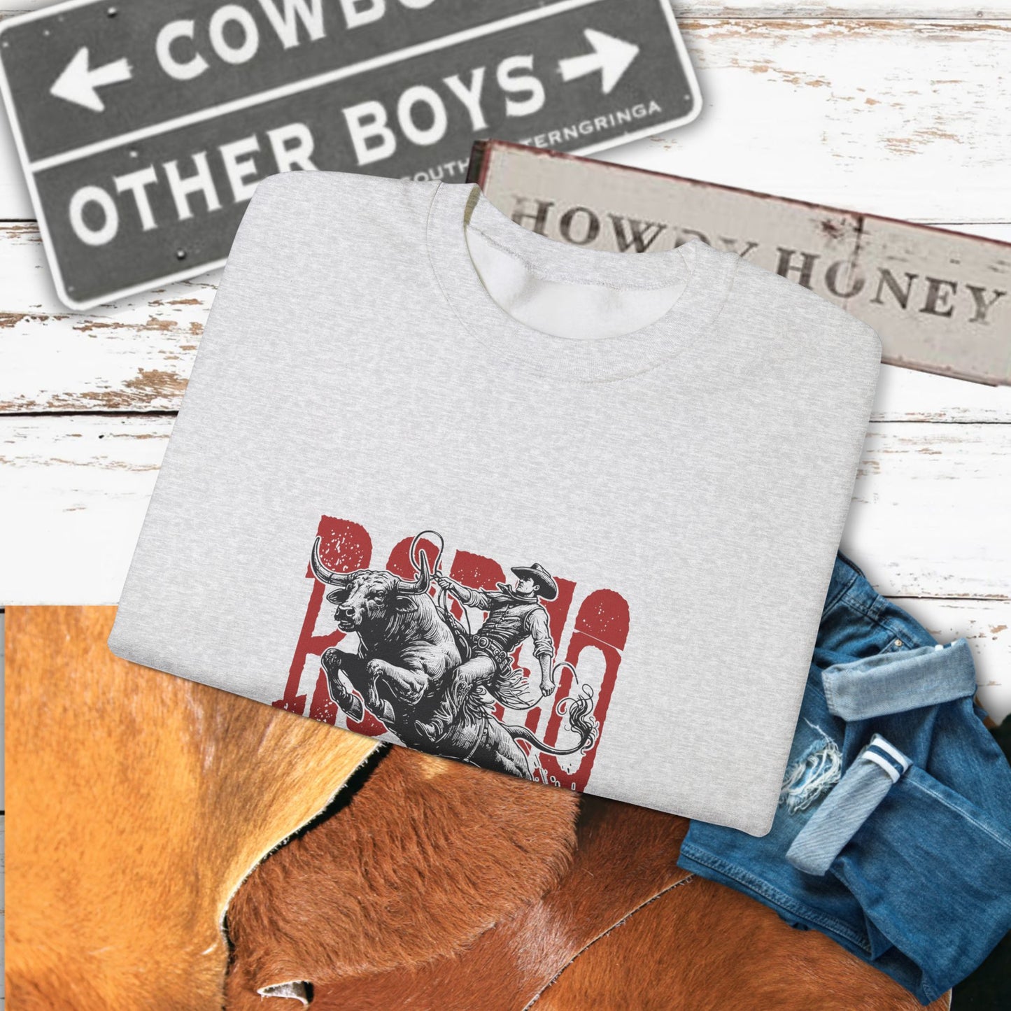 Bull Rider Vintage Crewneck