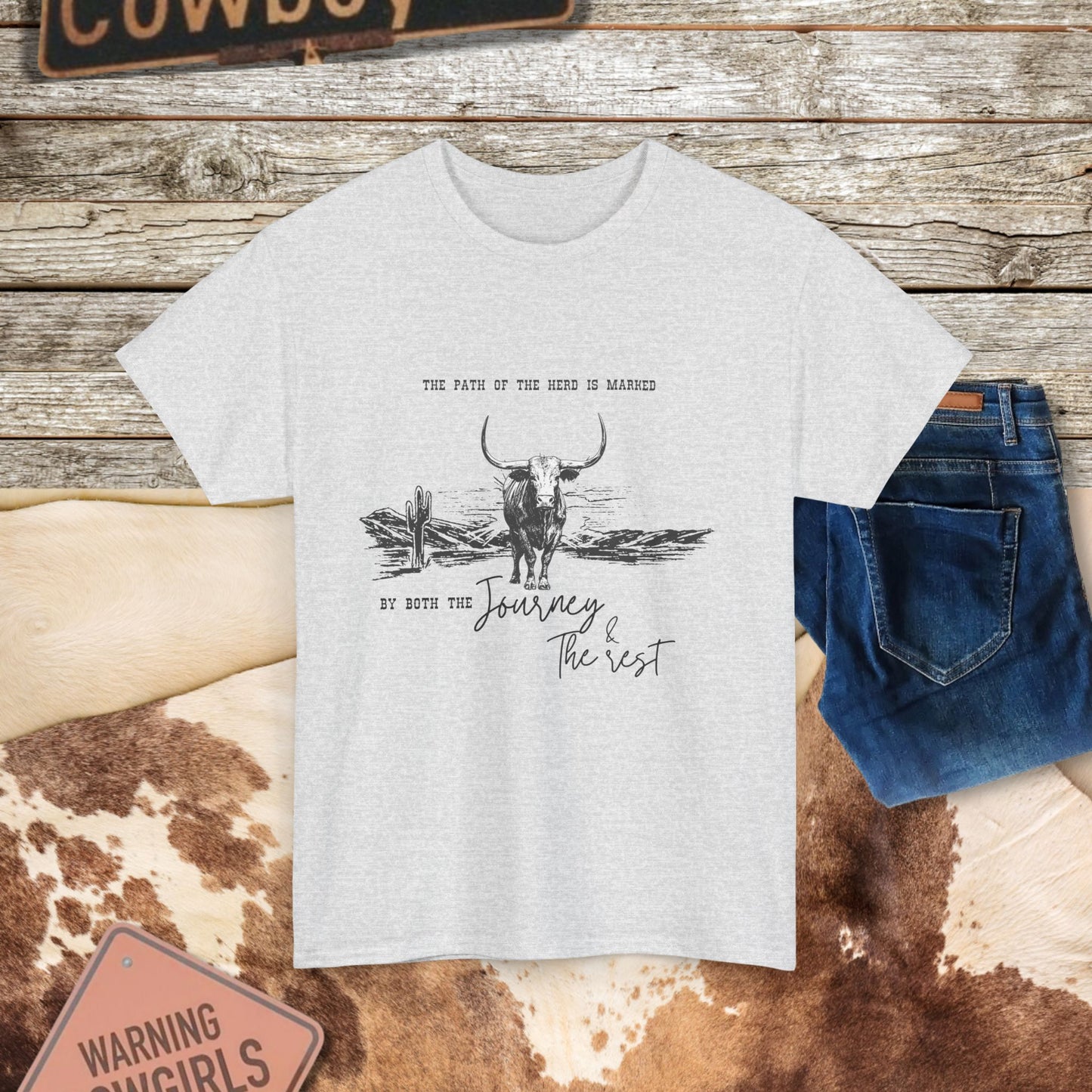 Western Longhorn Cattle Tee