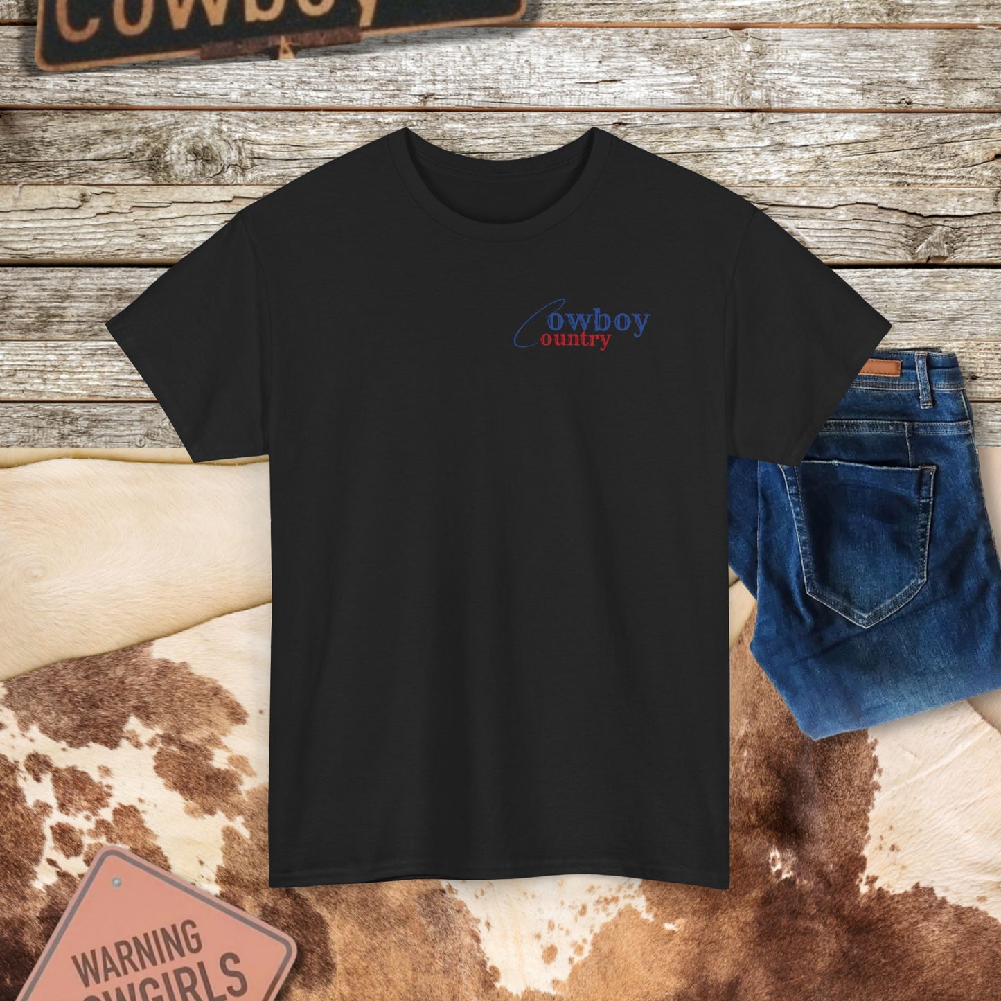 Vintage Cowboy Country Flag T-Shirt