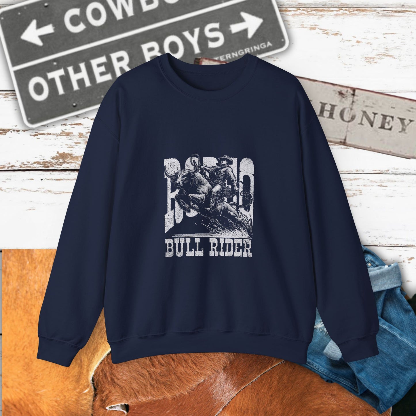 Bull Rider Vintage Crewneck