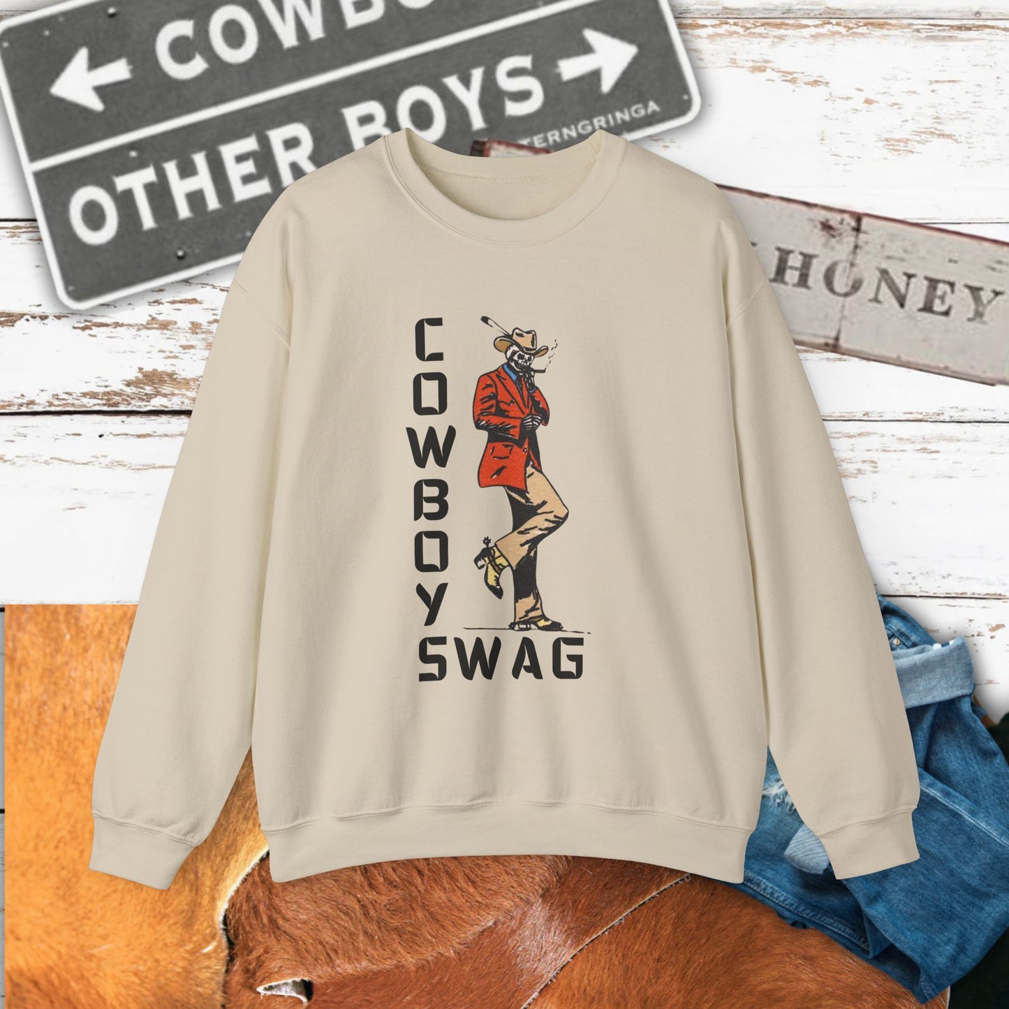 Cowboy Swag Crewneck| Cozy Western Apparel