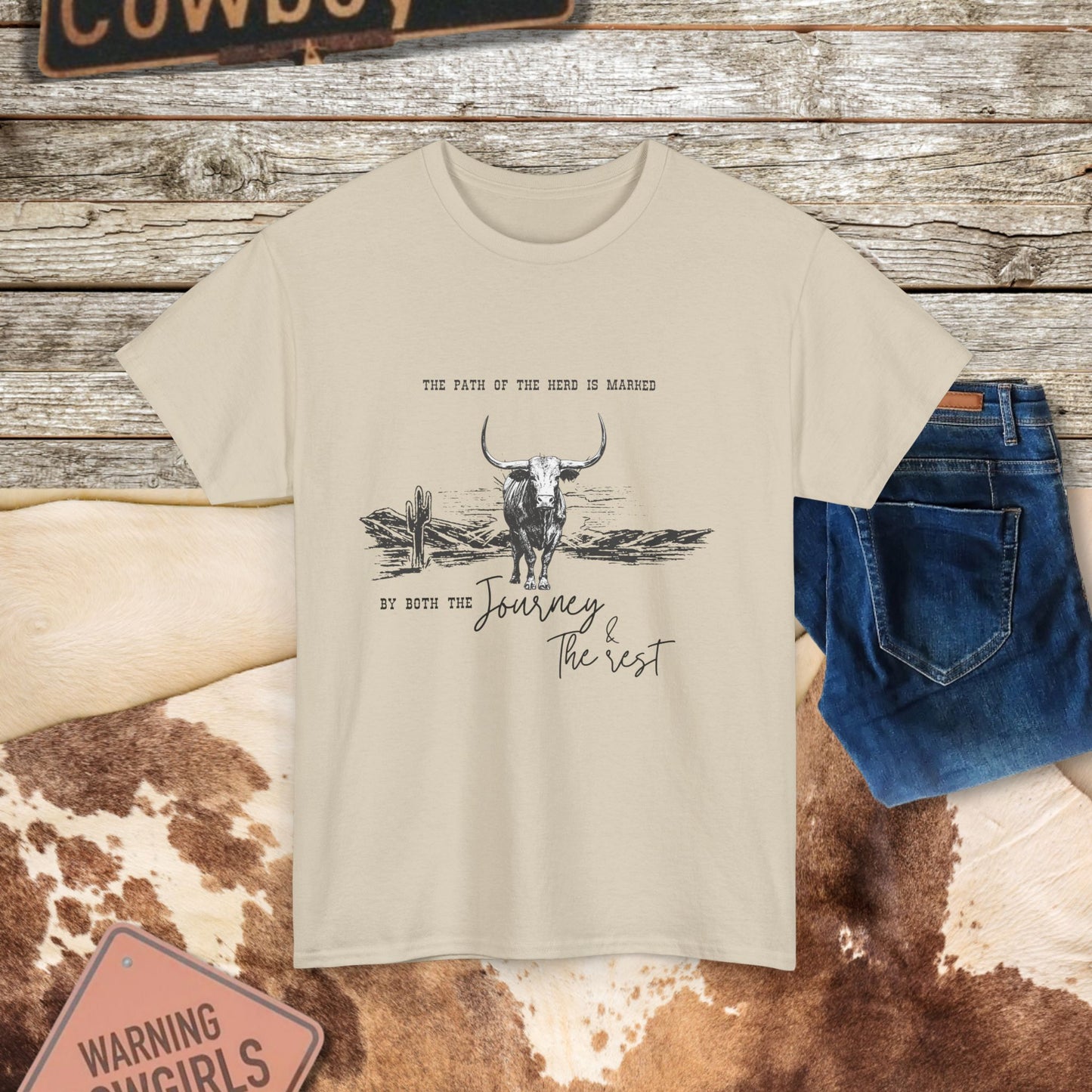 Western Longhorn Cattle Tee