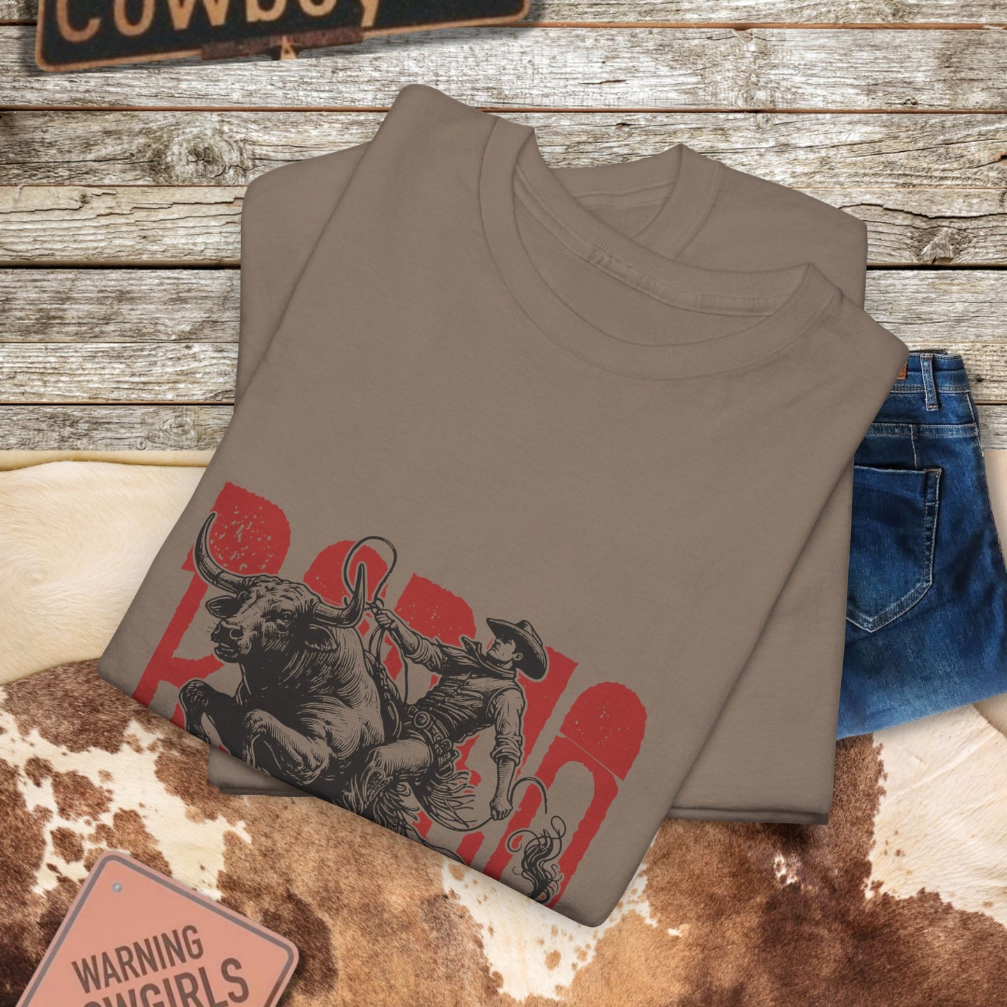 Bull Rider Tee - Western Graphic T-Shirt for Rodeo Lovers