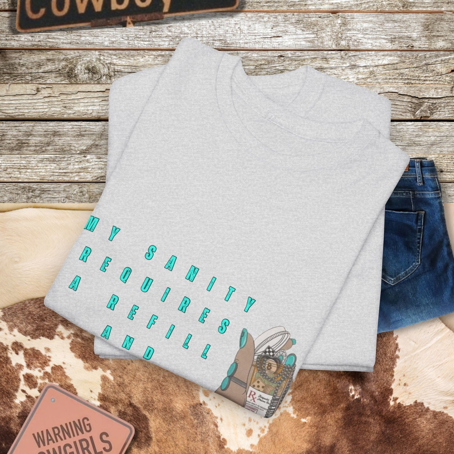 Turquoise Happy Pills Tee