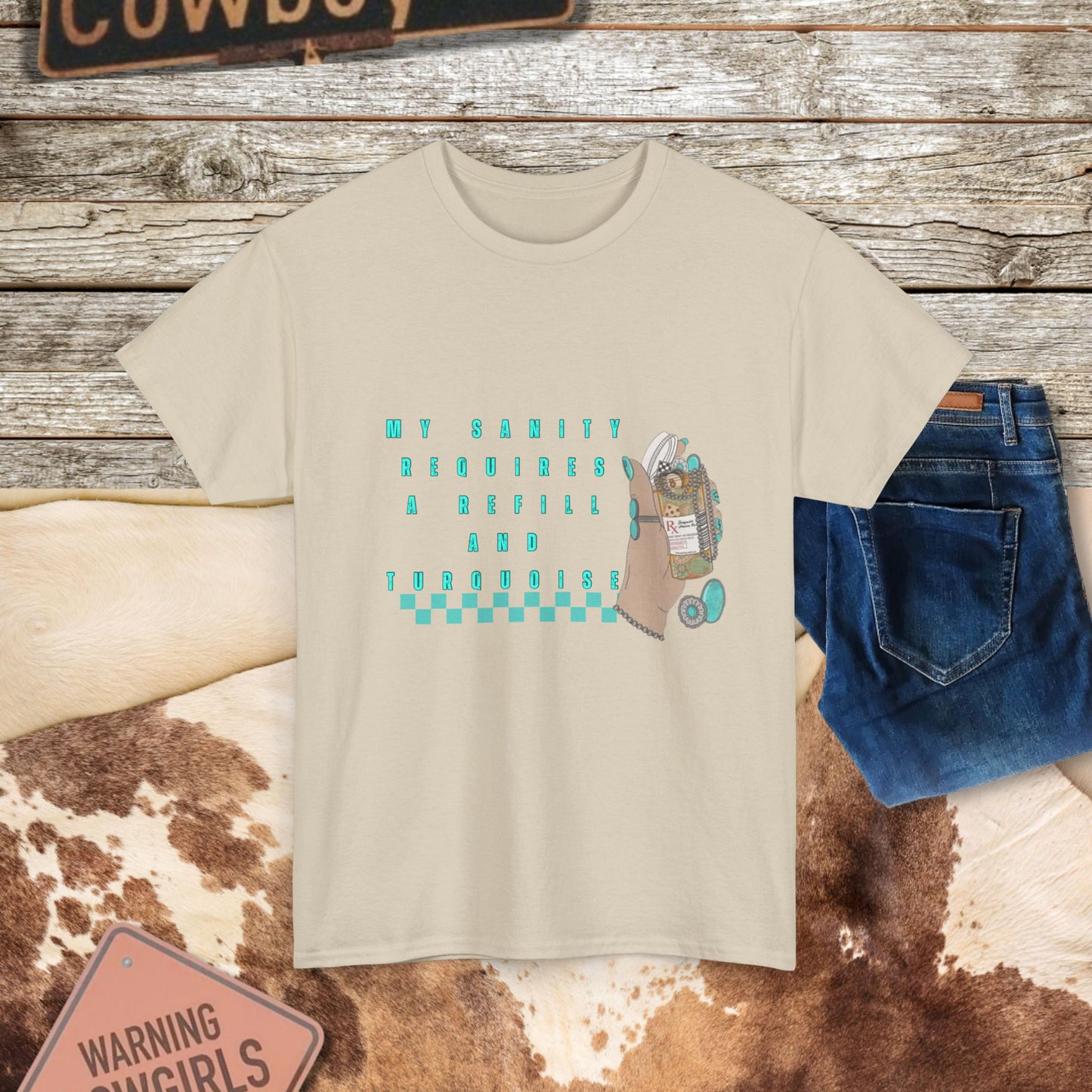 Turquoise Happy Pills Tee
