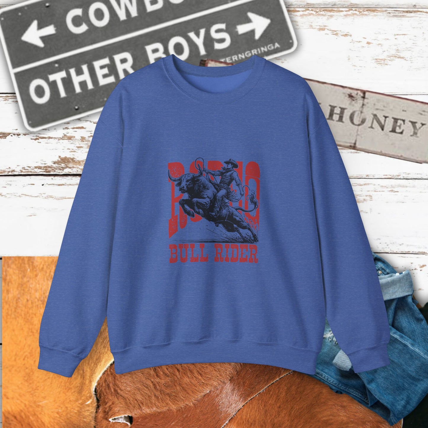 Bull Rider Vintage Crewneck