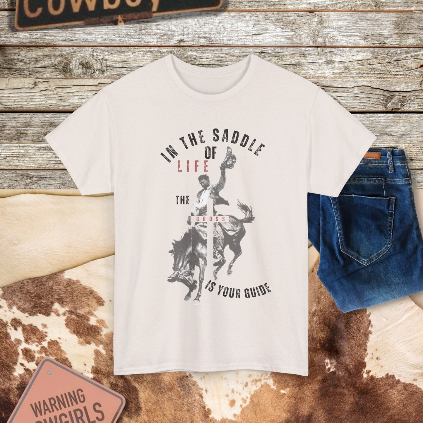 Christian Cross Western Tee Shirt