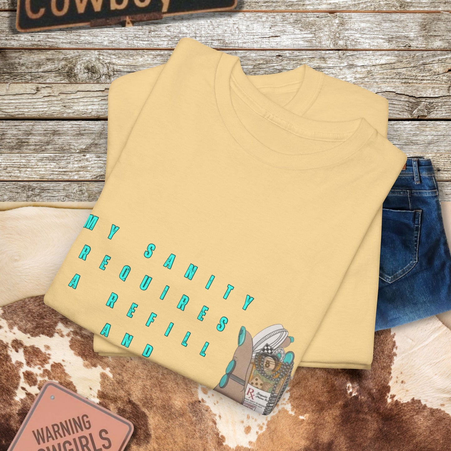 Turquoise Happy Pills Tee