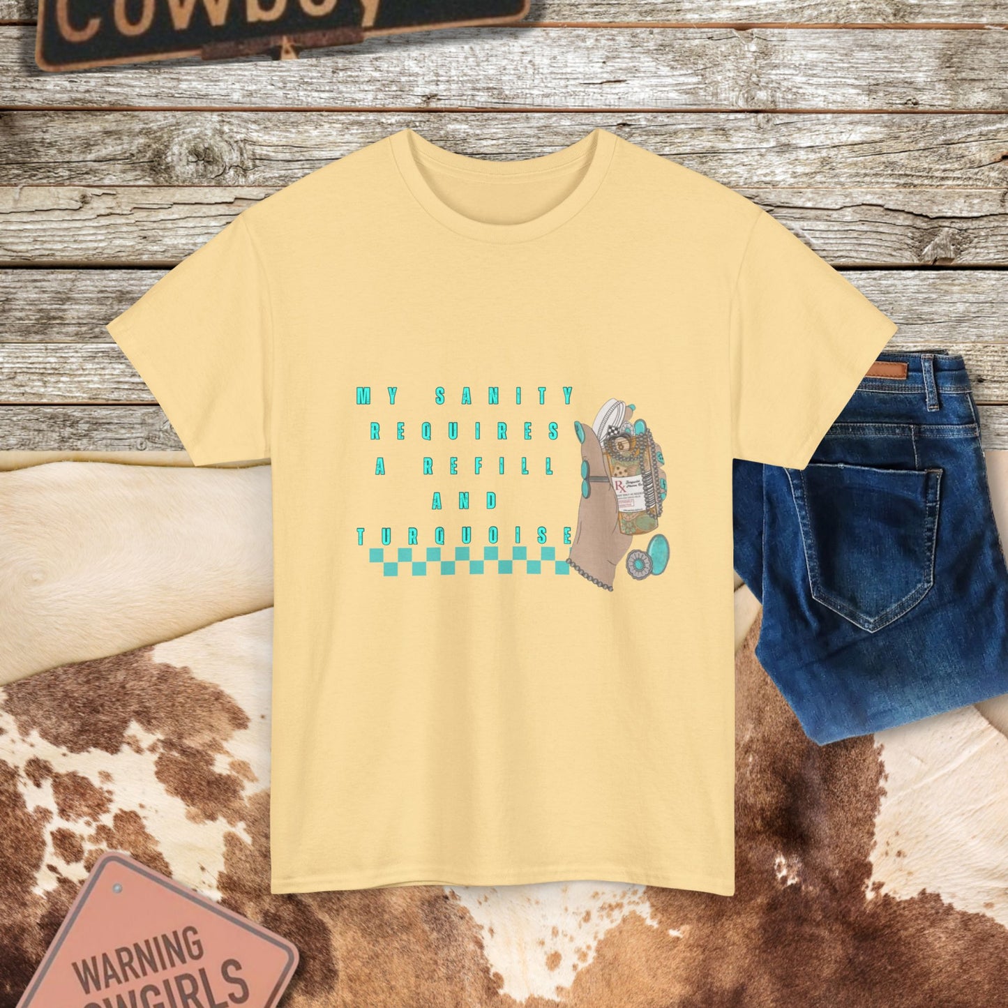 Turquoise Happy Pills Tee