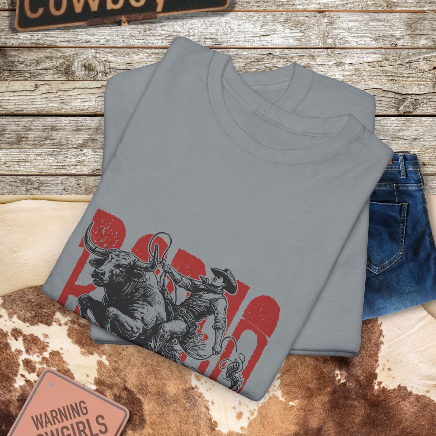 Bull Rider Tee - Western Graphic T-Shirt for Rodeo Lovers