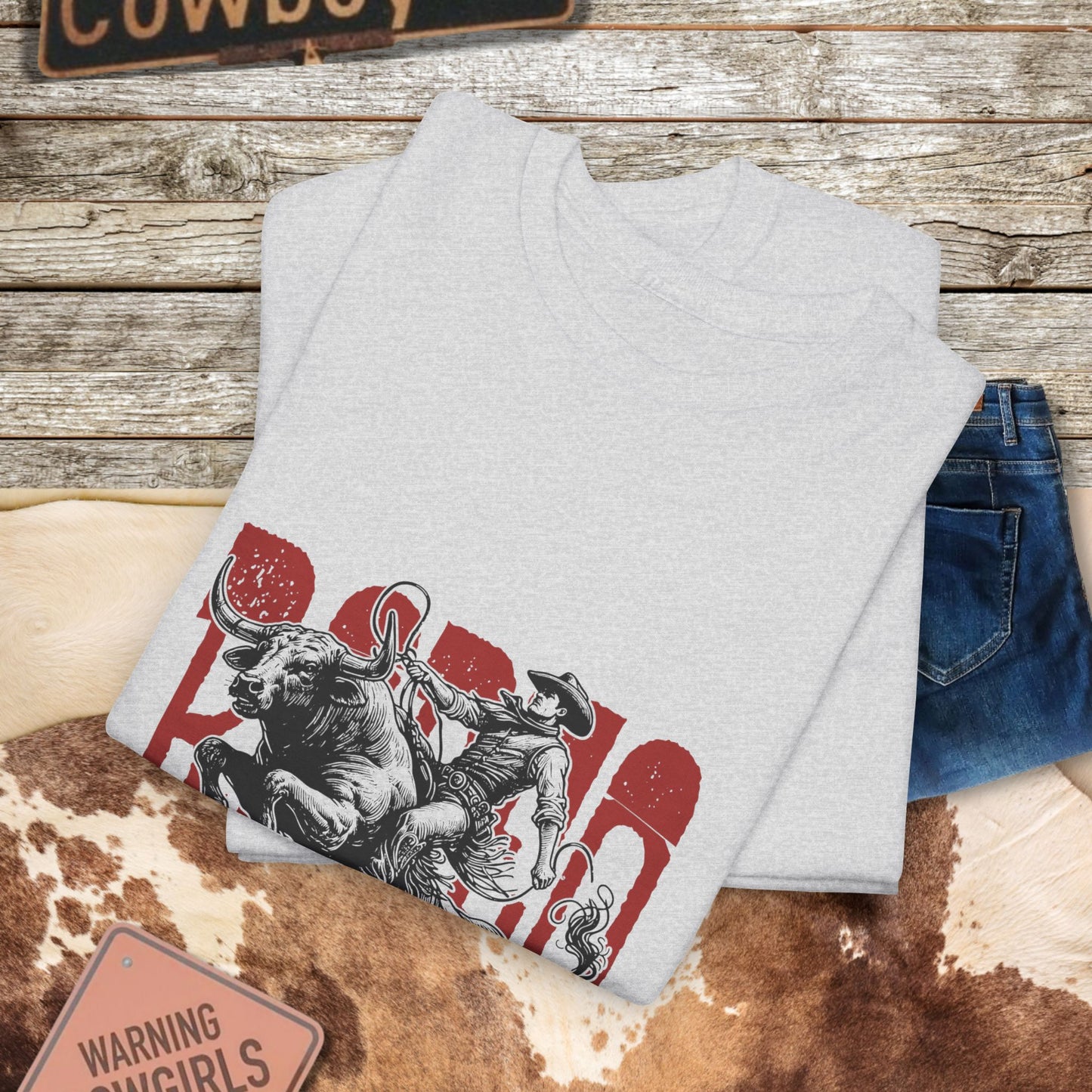 Bull Rider Tee - Western Graphic T-Shirt for Rodeo Lovers