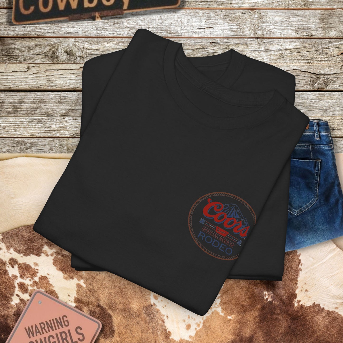 Vintage Rodeo Coors Tee - Western Style Graphic Shirt