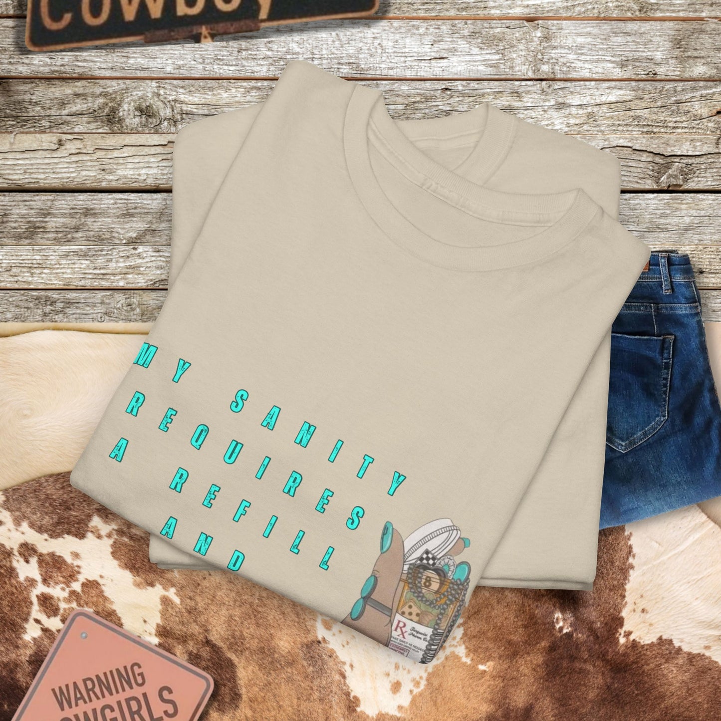 Turquoise Happy Pills Tee