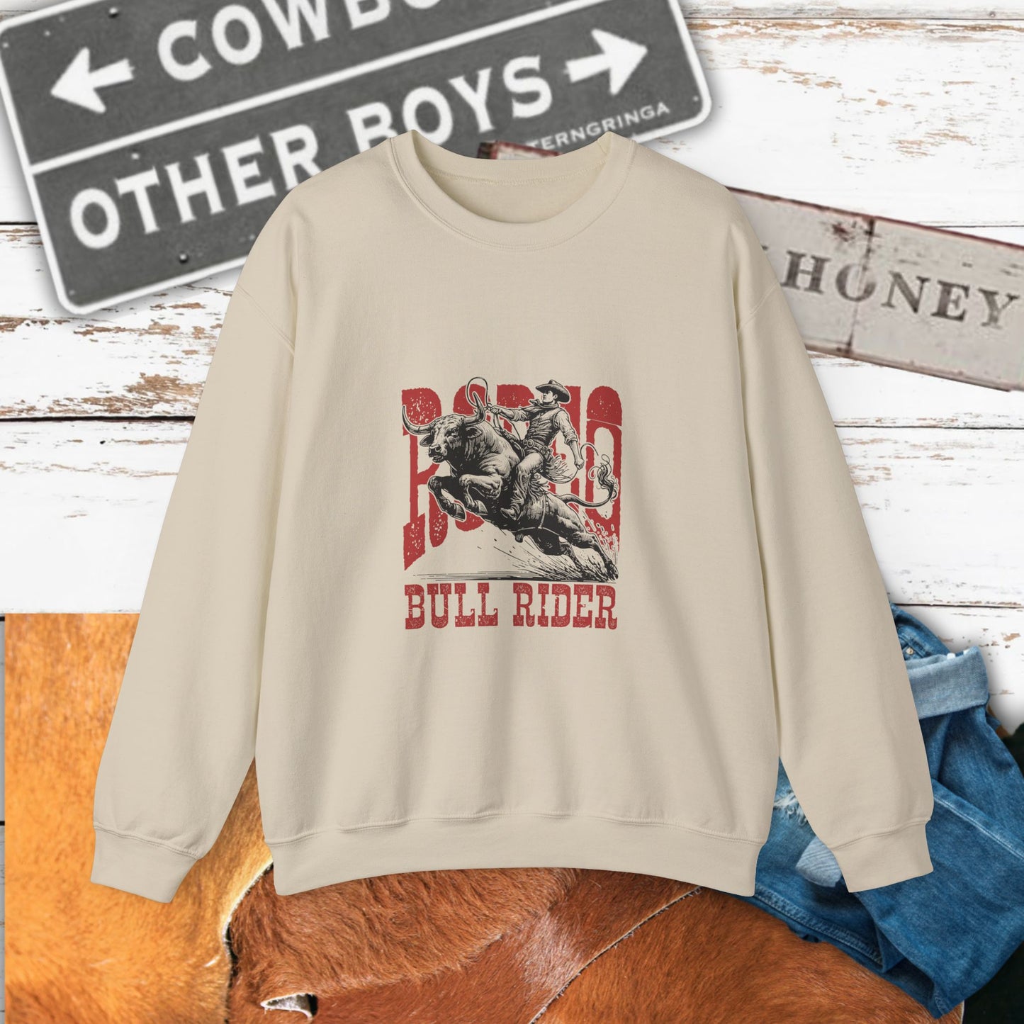 Bull Rider Vintage Crewneck