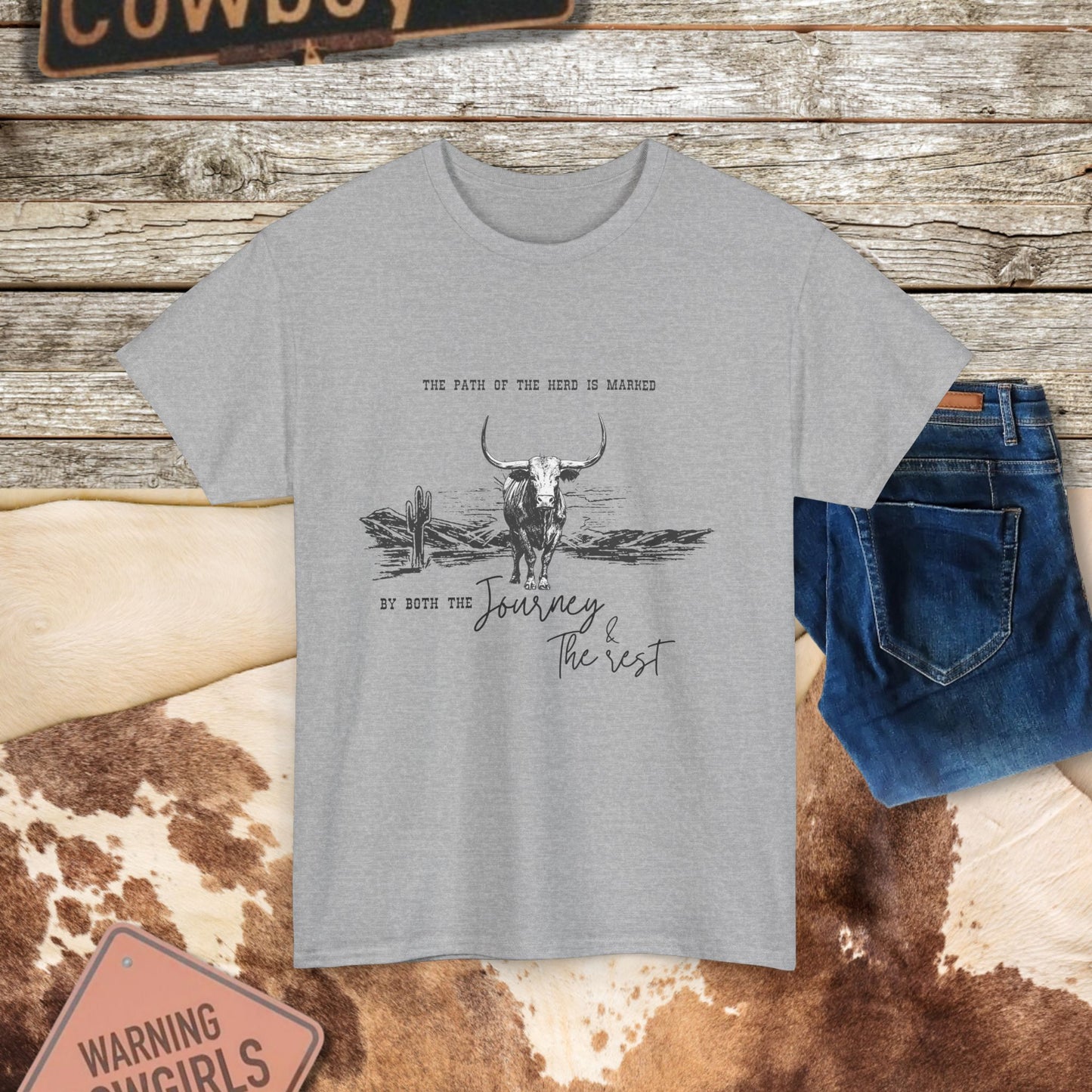 Western Longhorn Cattle Tee