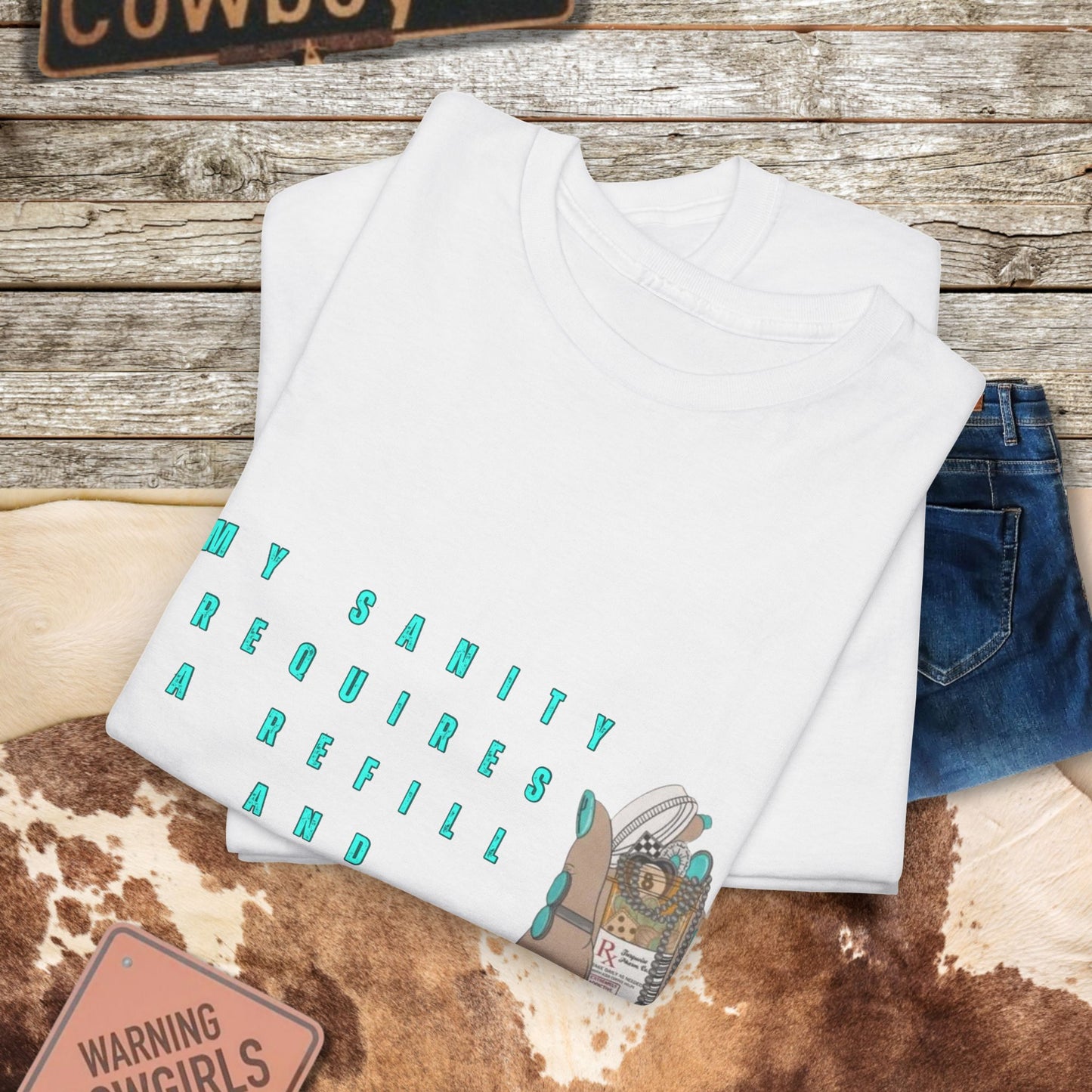 Turquoise Happy Pills Tee