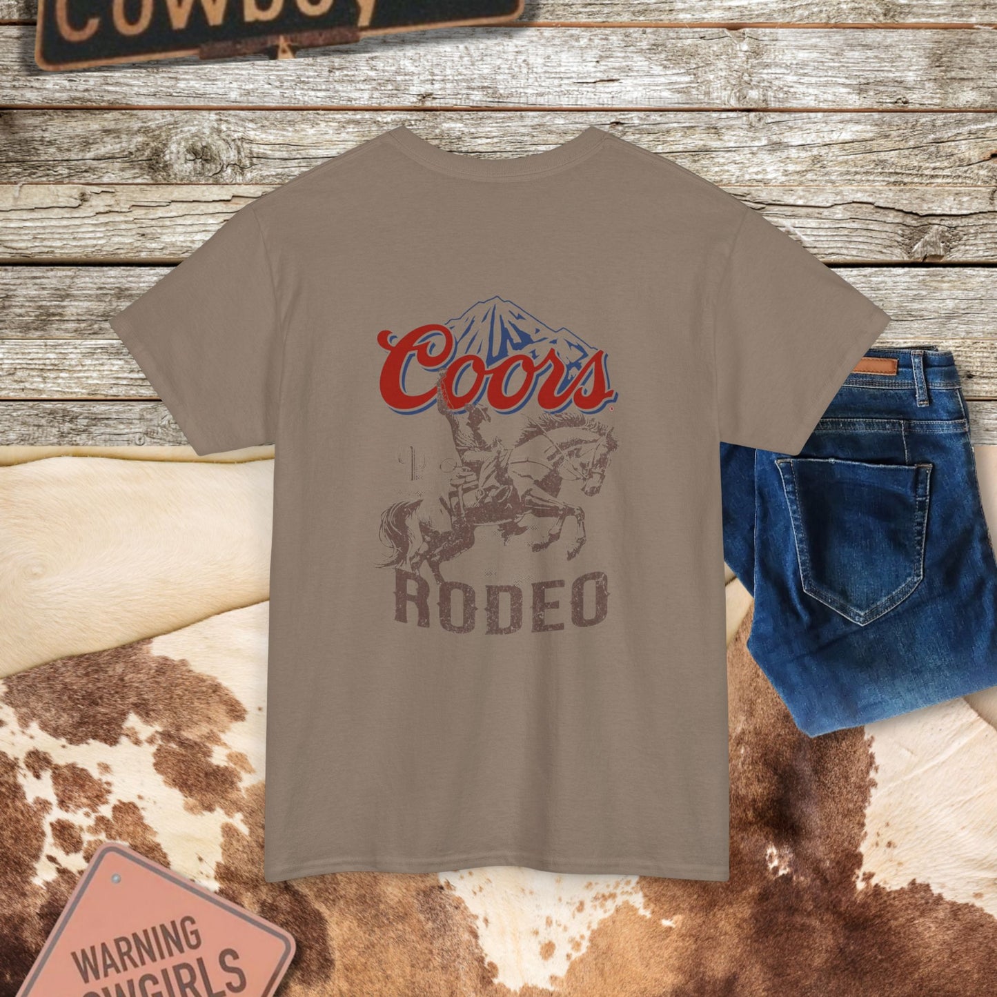 Vintage Rodeo Coors Tee - Western Style Graphic Shirt